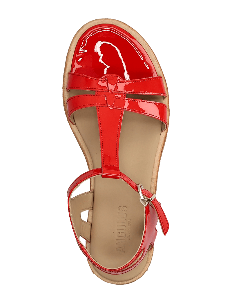 ANGULUS - Sandals - flat - zempapēžu sandales - 4604 red coral - 3