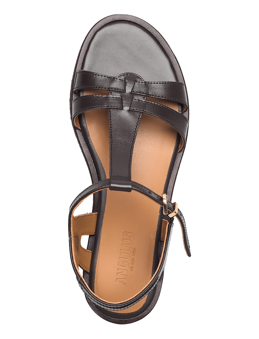 ANGULUS - Sandals - flat - gladiator sandals - 3639 dark brown - 3
