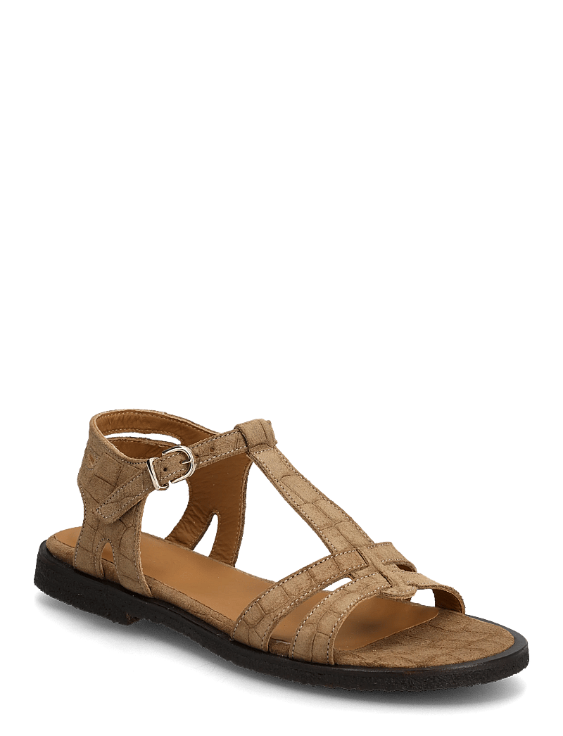 ANGULUS - Sandals - flat - gladiatorsandaler - 4639 dessert croco - 0