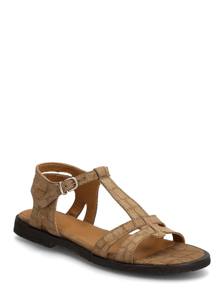 ANGULUS - Sandals - flat - gladiator-sandalen - 4639 dessert croco - 0