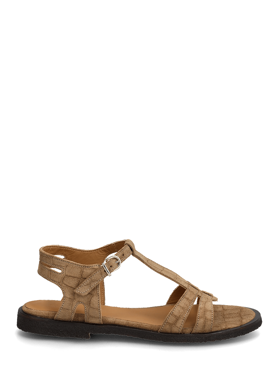 ANGULUS - Sandals - flat - gladiator-sandalen - 4639 dessert croco - 1