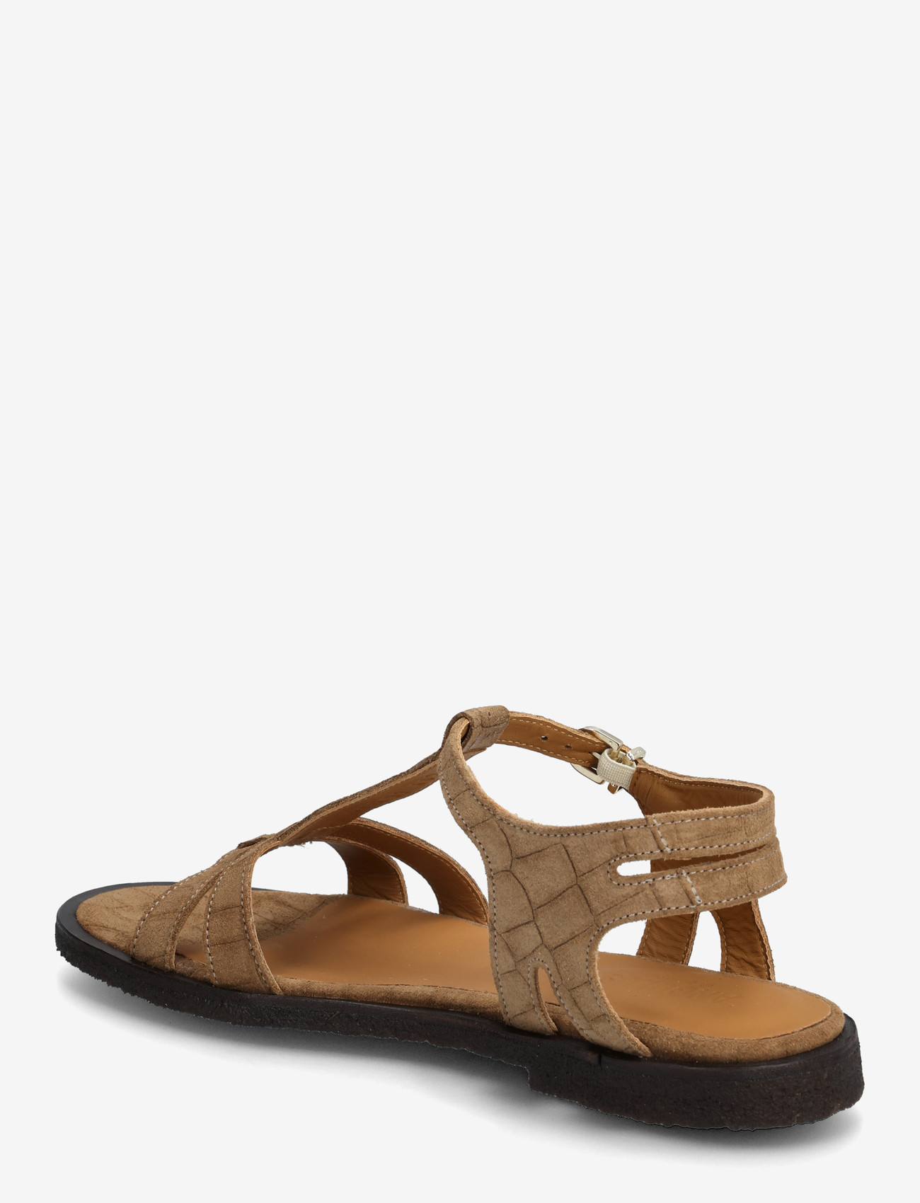 ANGULUS - Sandals - flat - gladiatorsandaler - 4639 dessert croco - 2