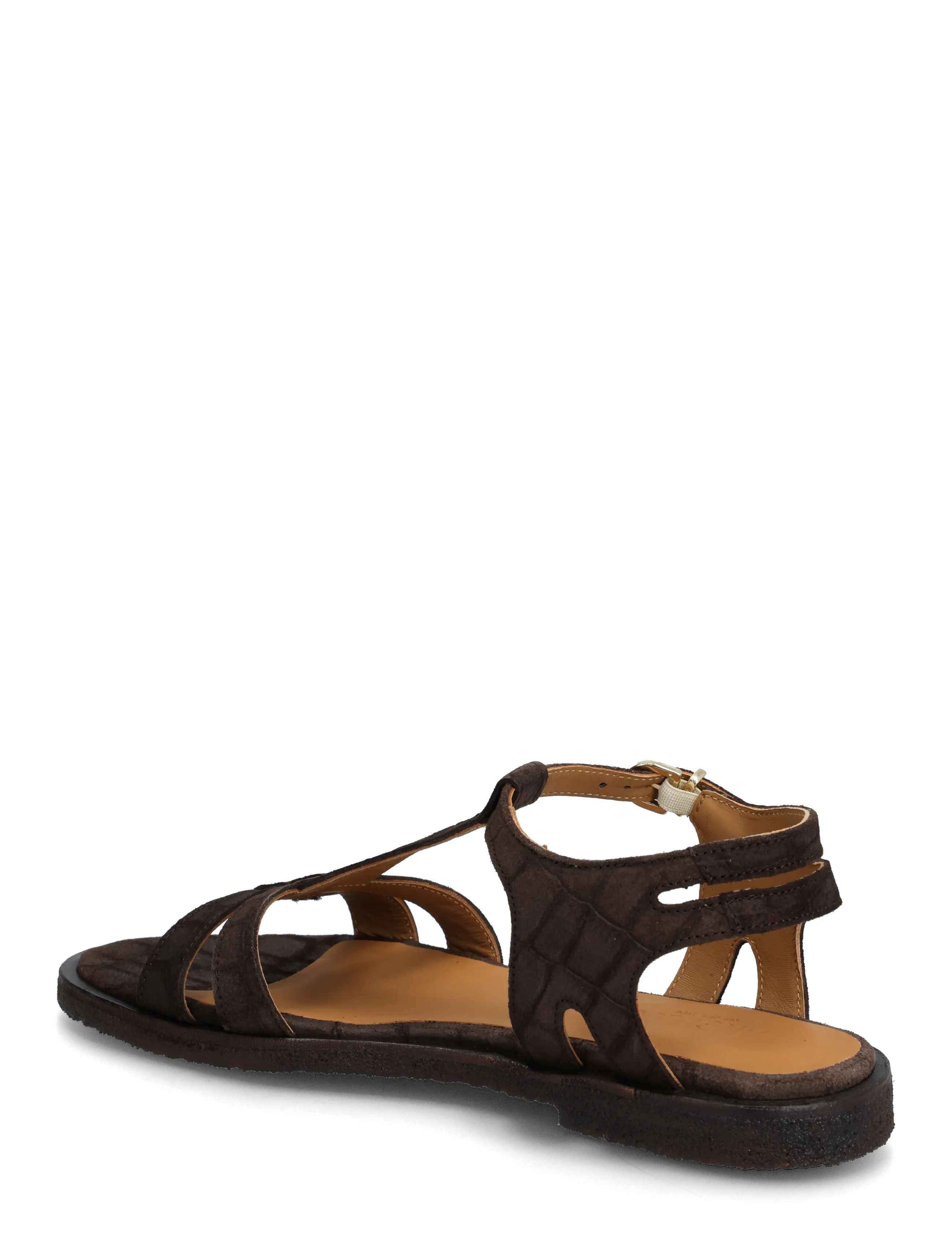 ANGULUS - Sandals - flat - gladiator-sandalen - 4640 dark brown croco - 2