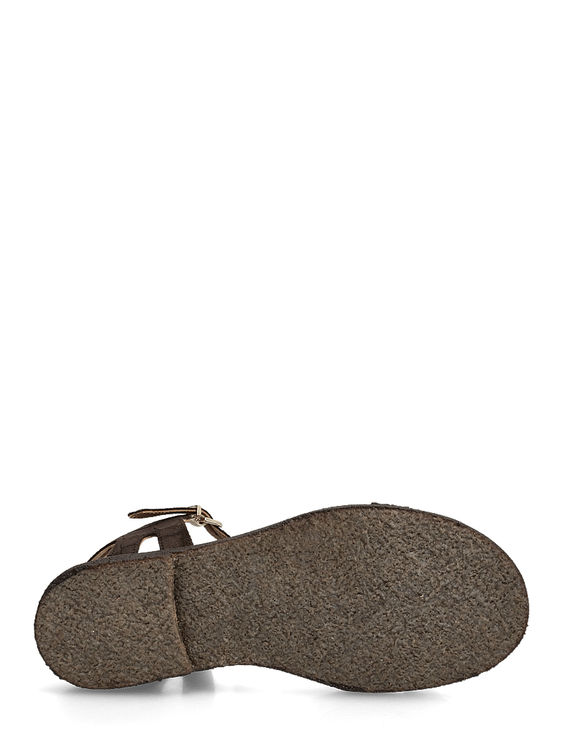 ANGULUS - Sandals - flat - gladiator sandals - 4640 dark brown croco - 4