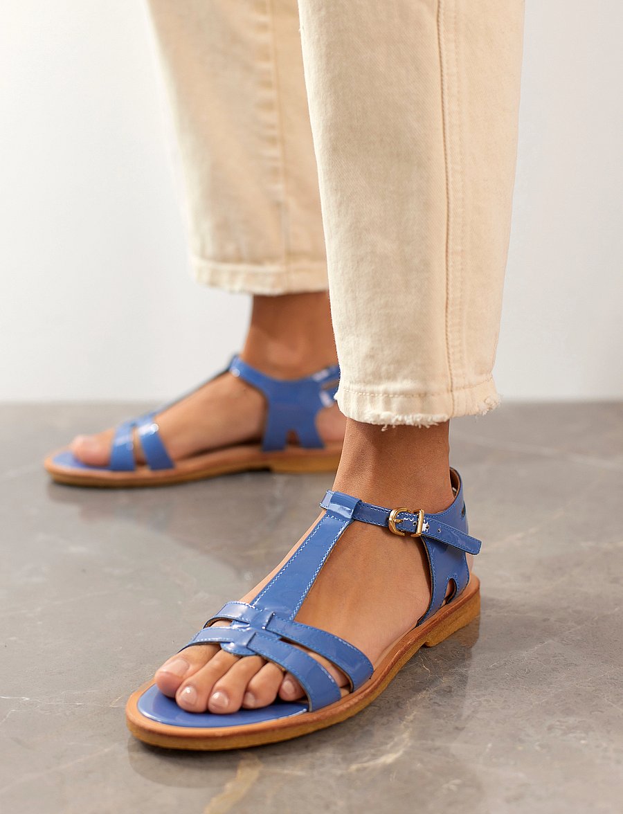 ANGULUS - Sandals - flat - flade sandaler - 2806 dusty blue - 0