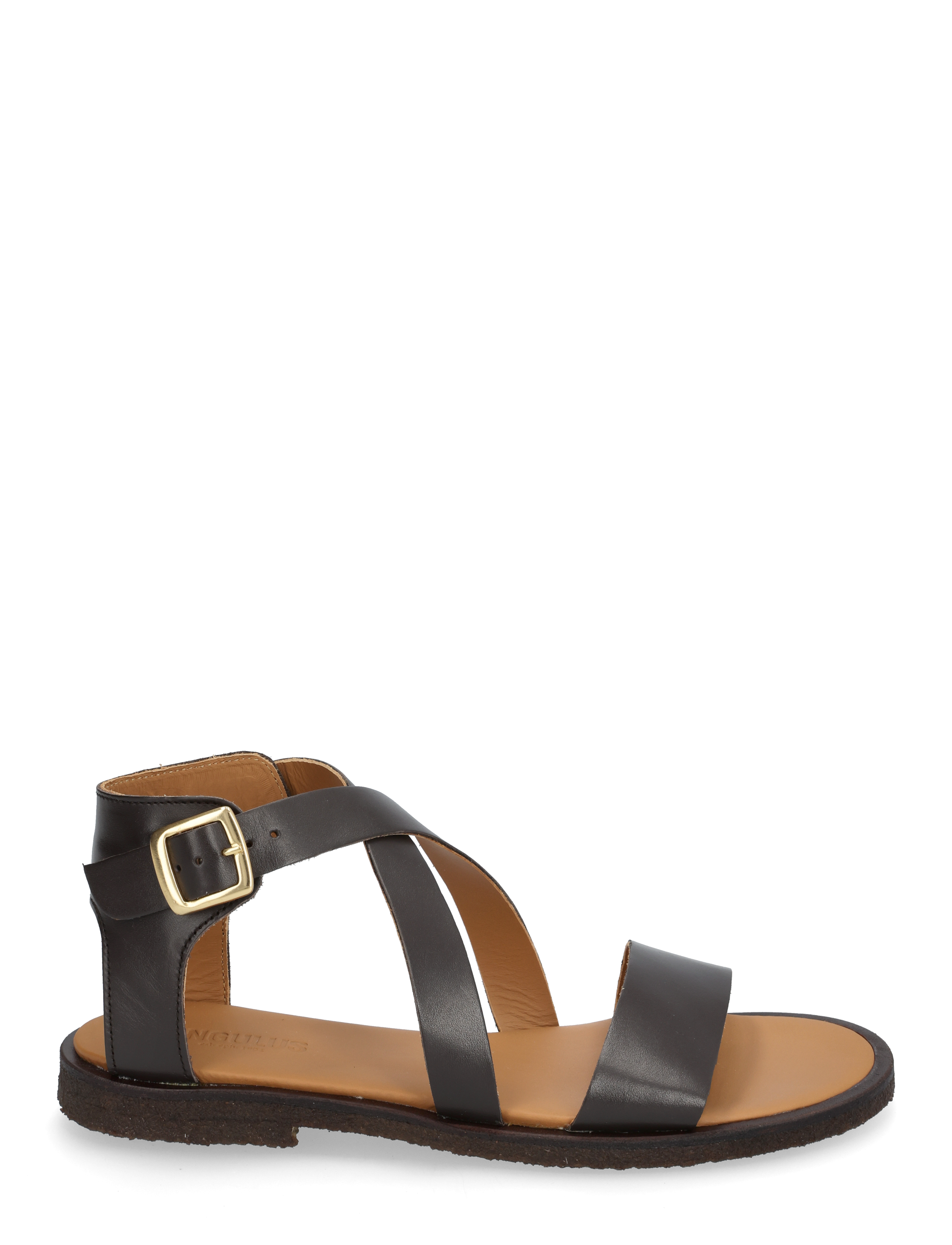 ANGULUS - Sandals - flat  - open toe - op - romeinse sandalen - 3639 dark brown - 2