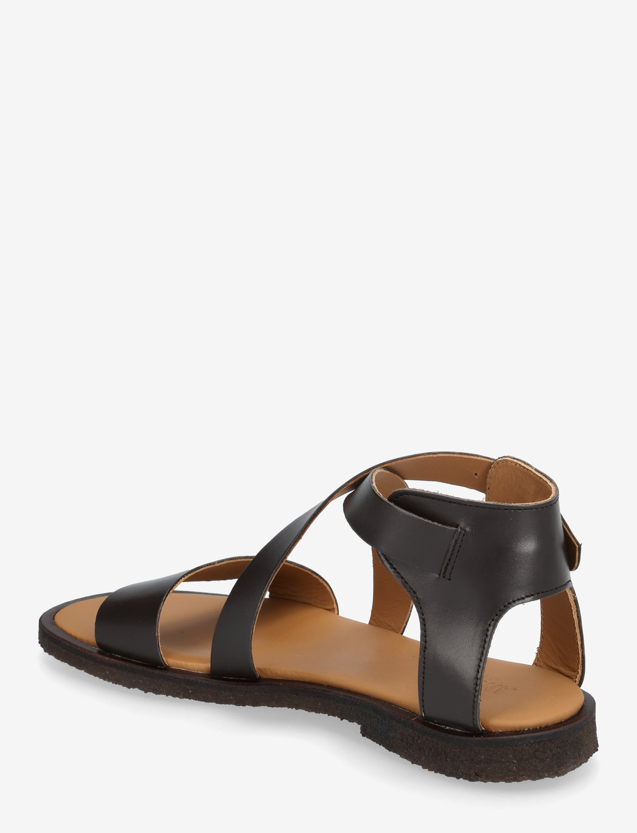 ANGULUS - Sandals - flat  - open toe - op - platta sandaler - 3639 dark brown - 3