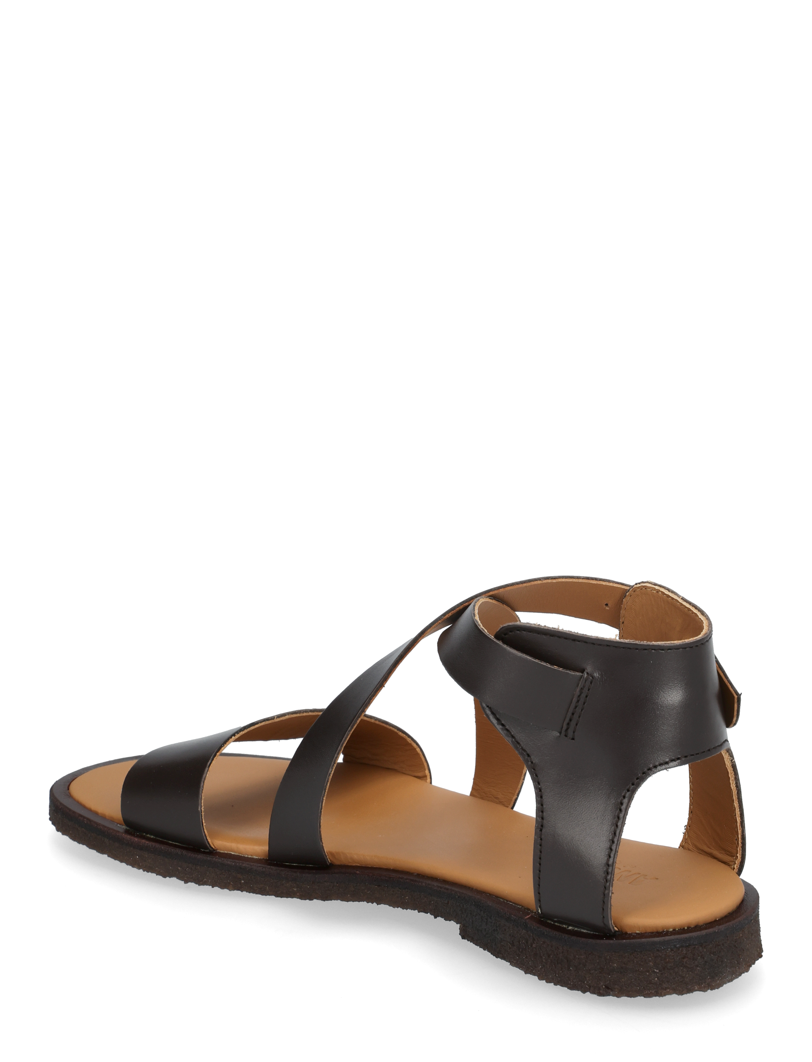 ANGULUS - Sandals - flat - open toe - op - romeinse sandalen - 3639 dark brown - 3