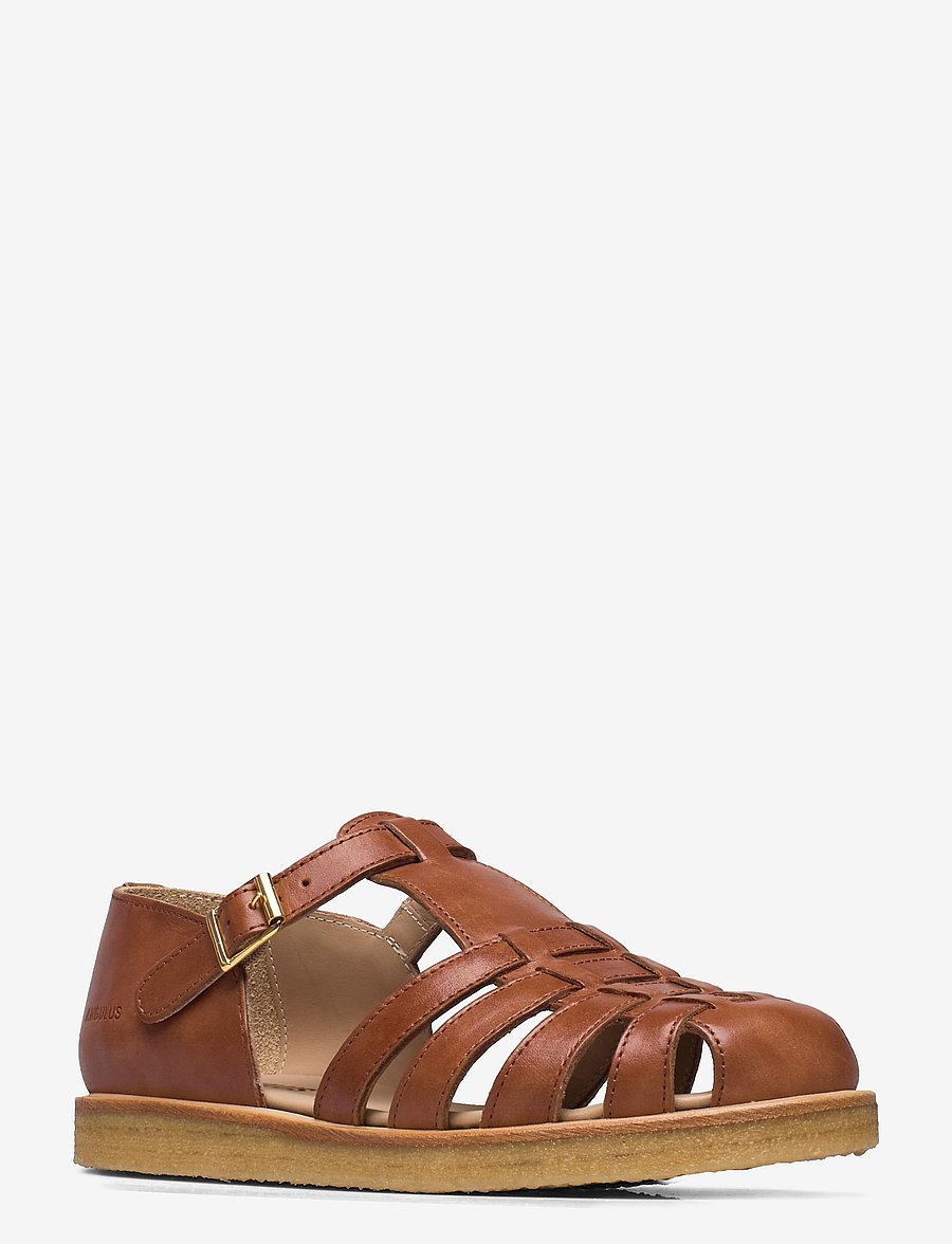 ANGULUS - Sandals - flat - closed toe - op - gladiaator sandaalid - 1789 tan - 1