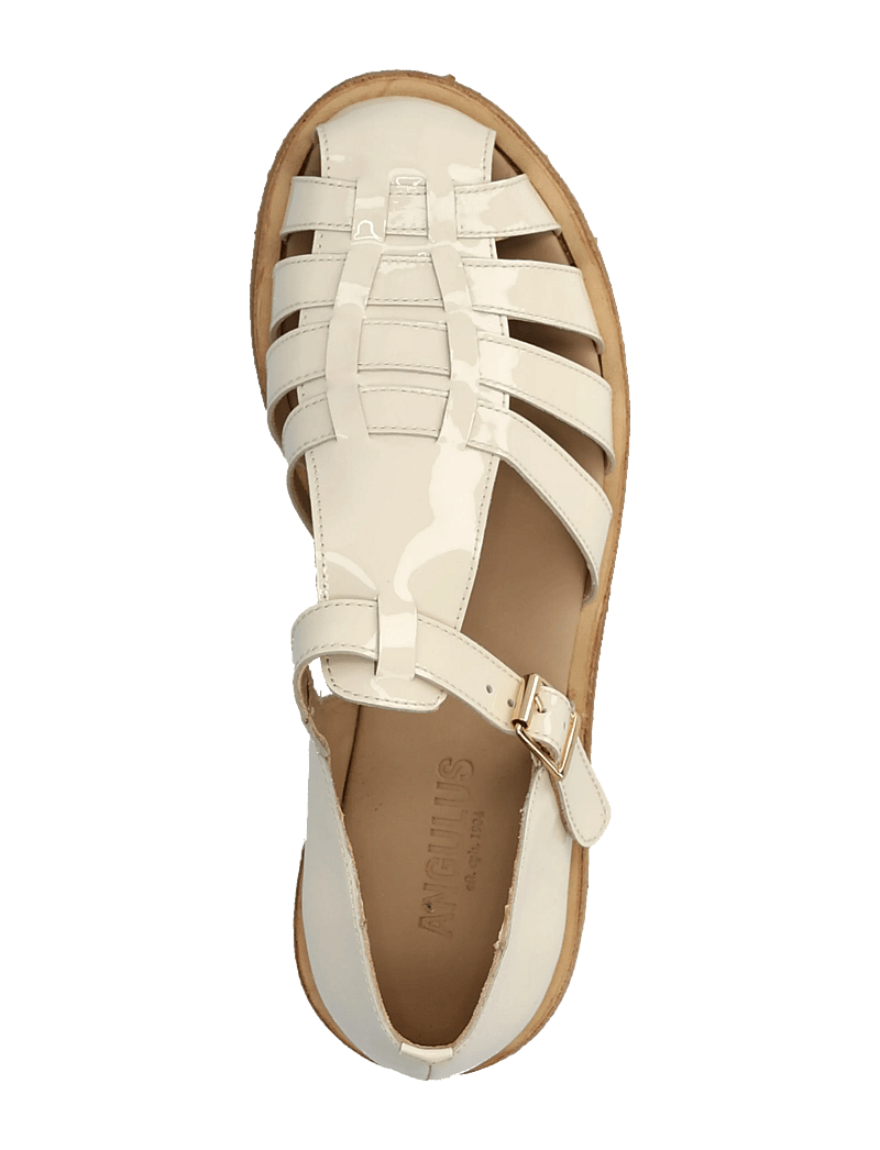 ANGULUS - Sandals - flat - closed toe - op - gladiatorsandaler - 2362 buttermilk - 3
