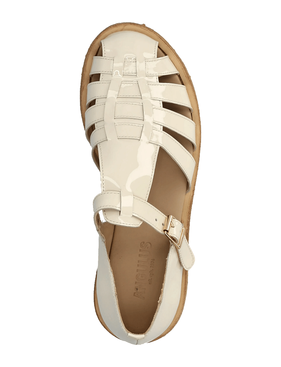 ANGULUS - Sandals - flat - closed toe - op - gladiator sandals - 2362 buttermilk - 3