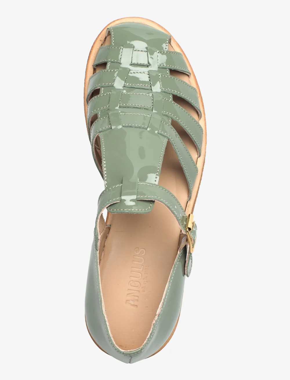 ANGULUS - Sandals - flat - closed toe - op - platta sandaler - 3626 sage green - 3