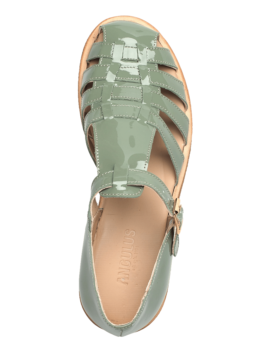 ANGULUS - Sandals - flat - closed toe - op - romeinse sandalen - 3626 sage green - 3