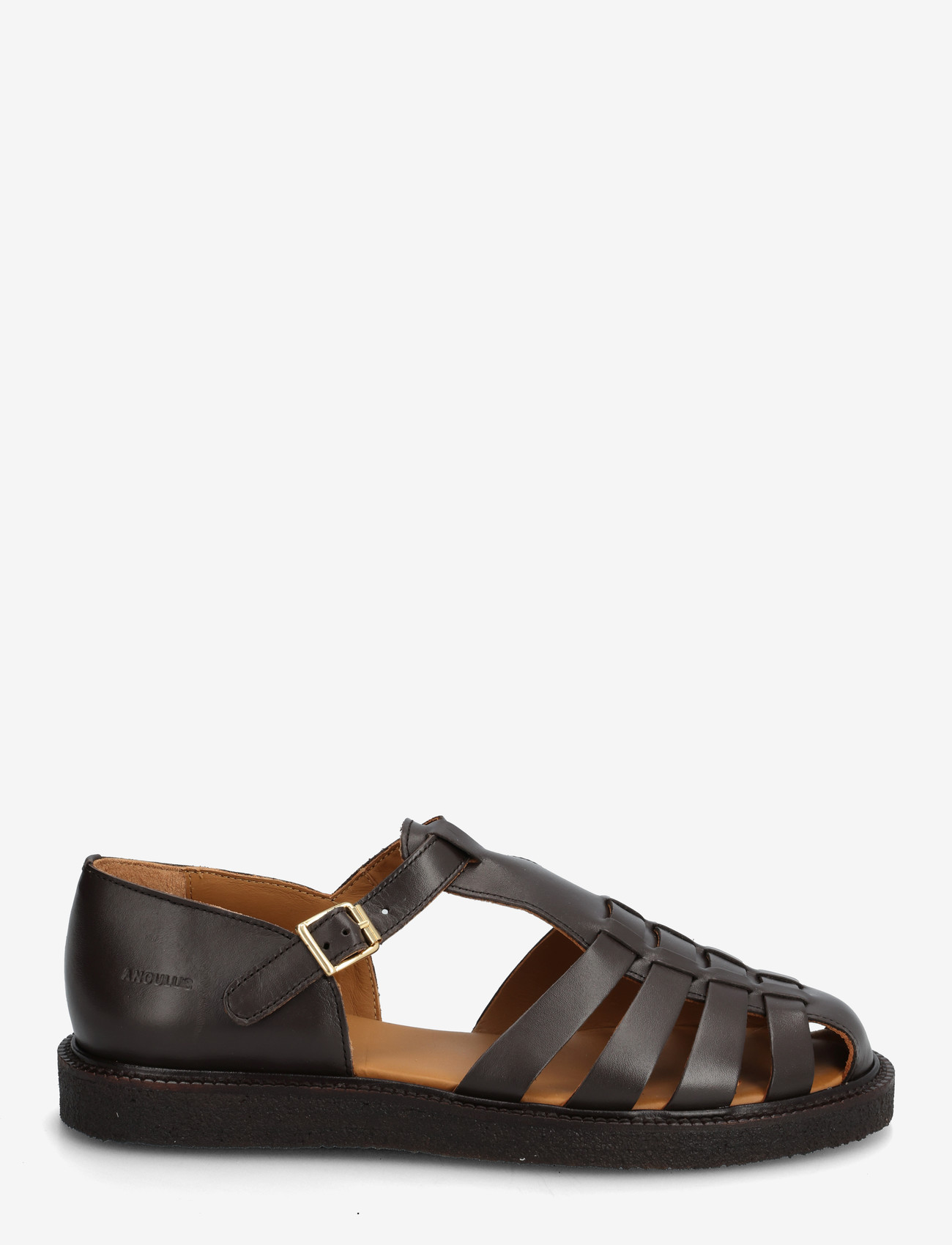 ANGULUS - Sandals - flat  - closed toe - op - gladiator sandals - 3639 dark brown - 1