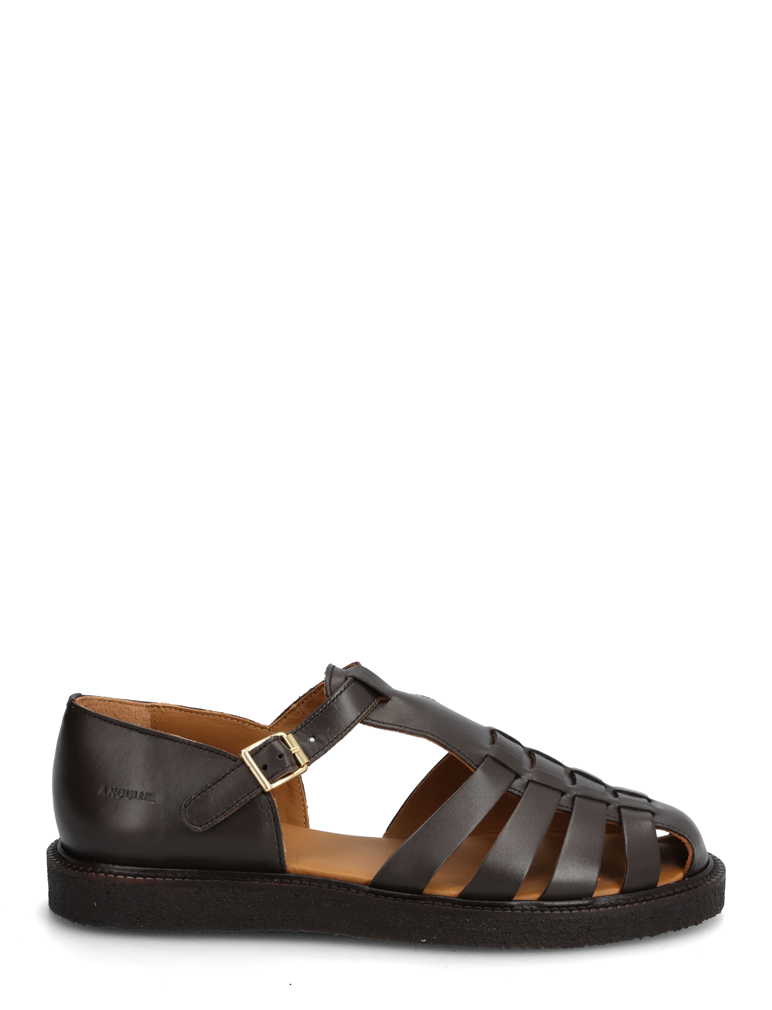 ANGULUS - Sandals - flat  - closed toe - op - gladiator sandals - 3639 dark brown - 1