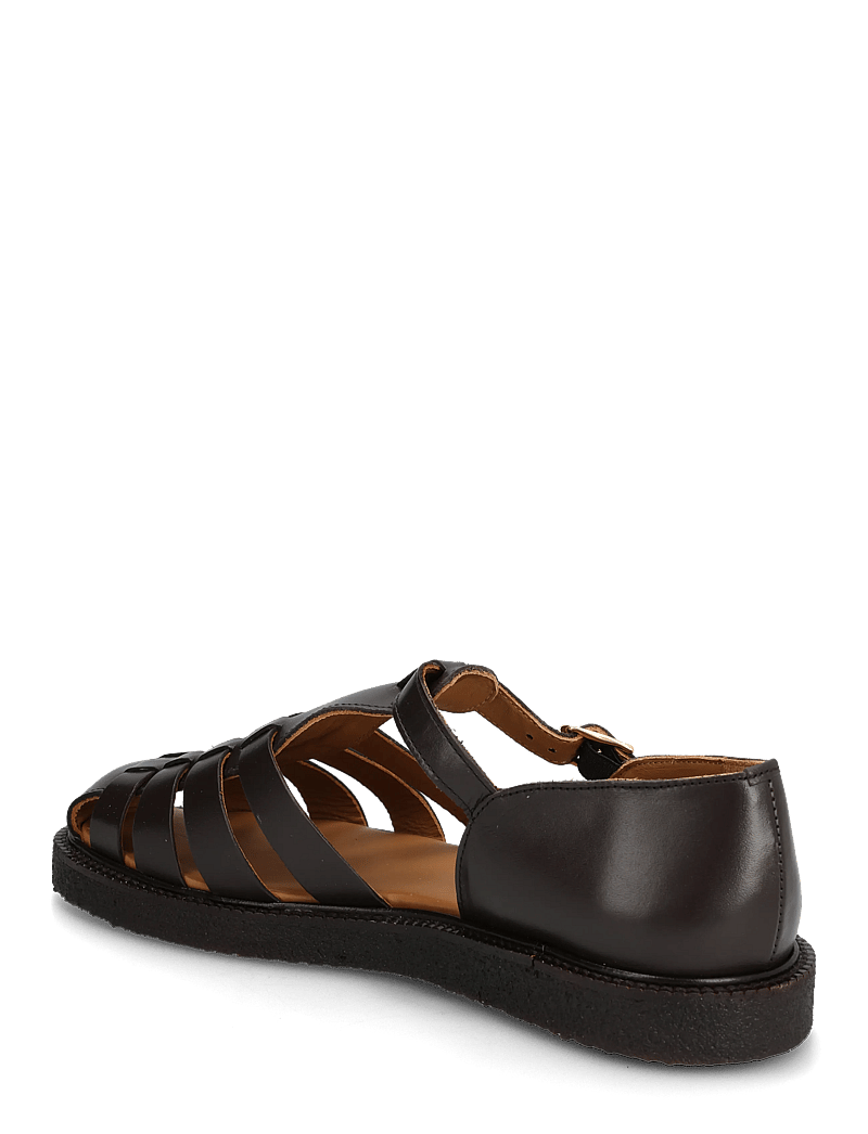 ANGULUS - Sandals - flat - closed toe - op - gladiator sandals - 3639 dark brown - 2