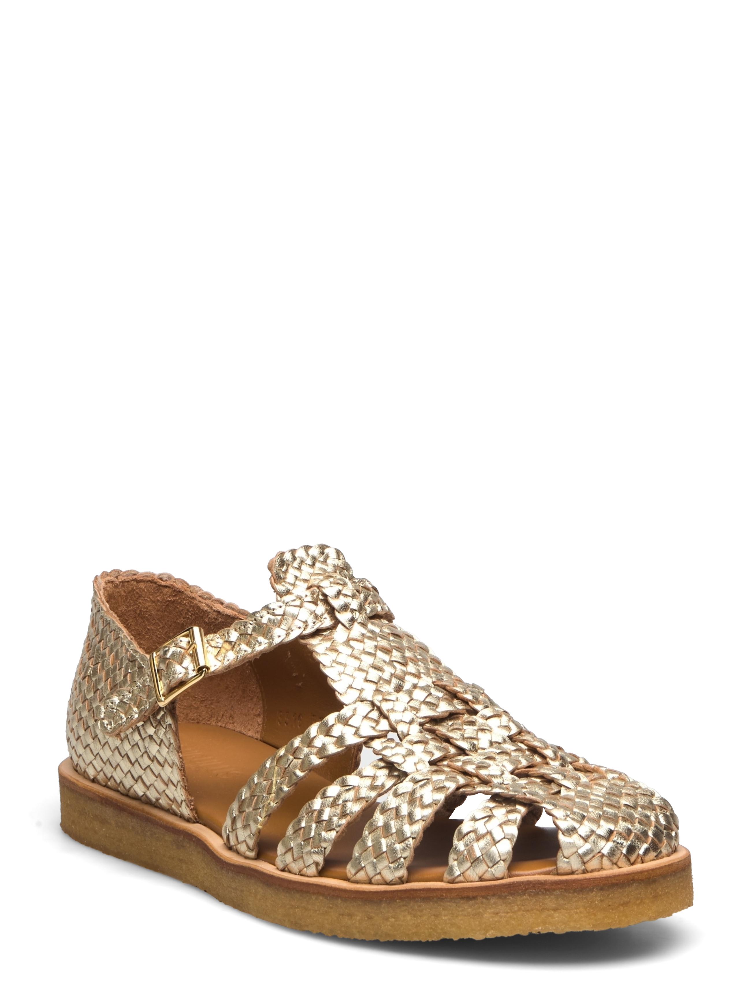 ANGULUS Sandals Flat Closed Toe, 38.5, Sandals, Gold - Flat, Frauen