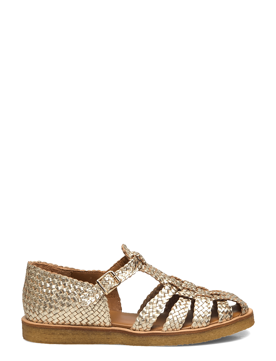 ANGULUS - Sandals - flat - closed toe - flat sandals - 3612 gold braid - 1