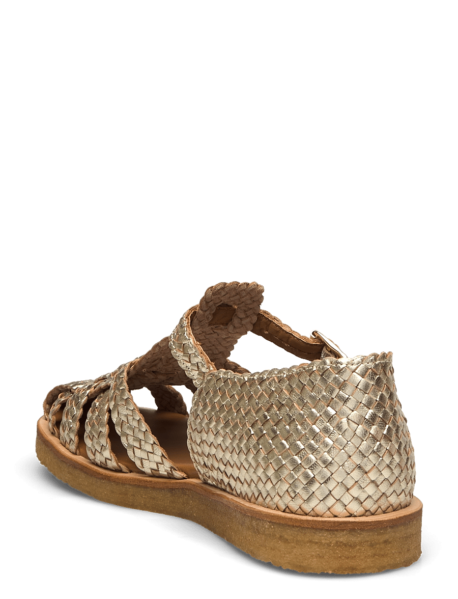 ANGULUS - Sandals - flat - closed toe - flat sandals - 3612 gold braid - 2