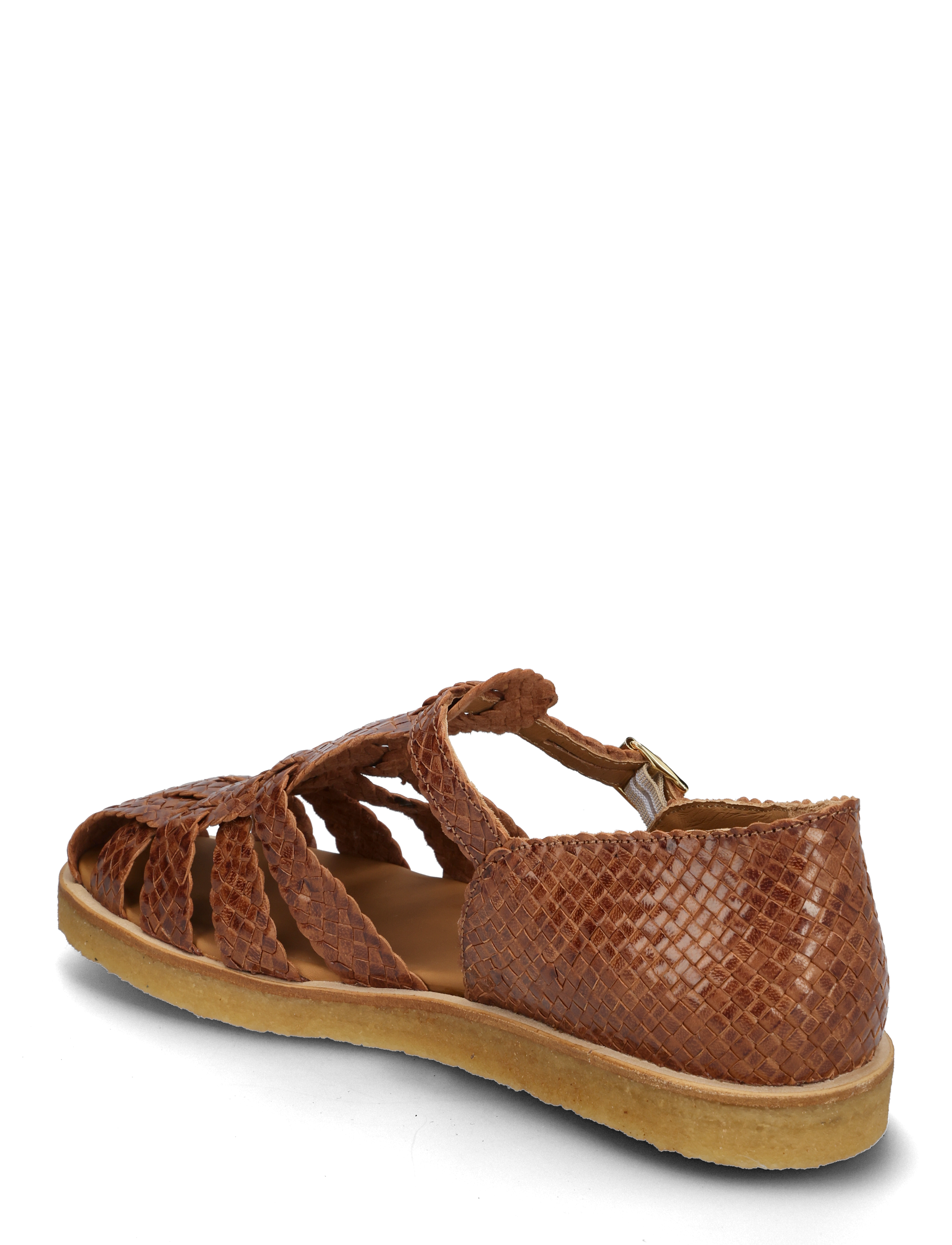 ANGULUS - Sandals - flat  - closed toe - platta sandaler - 3614 tan braid - 3