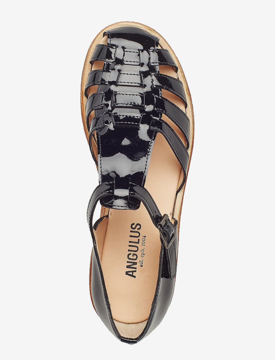 ANGULUS - Sandals - flat - closed toe - op - lygiapadės basutės - 2320 black - 3