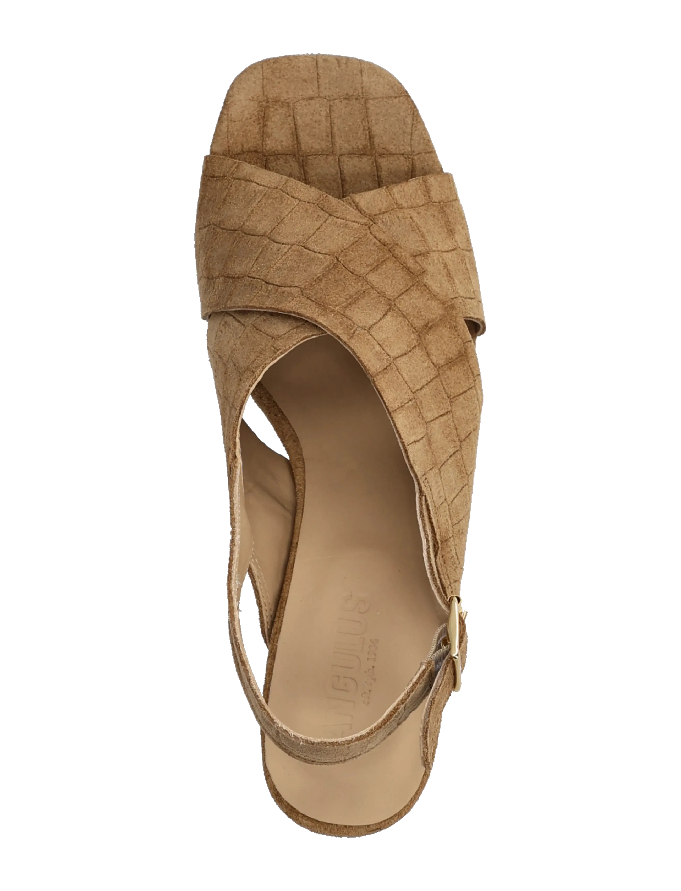 ANGULUS - Sandals - Block heels - heeled sandals - 4639 dessert croco - 3
