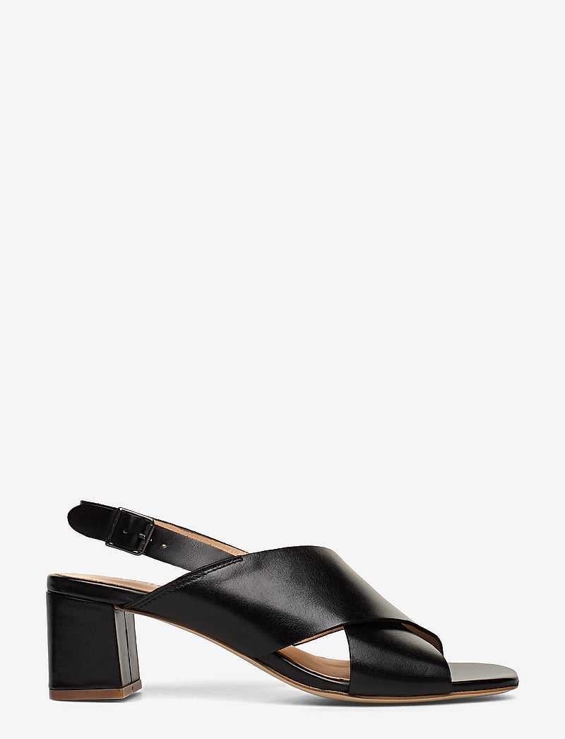 ANGULUS - Sandals - Block heels - lahtised kontsakingad - 1835 black - 1