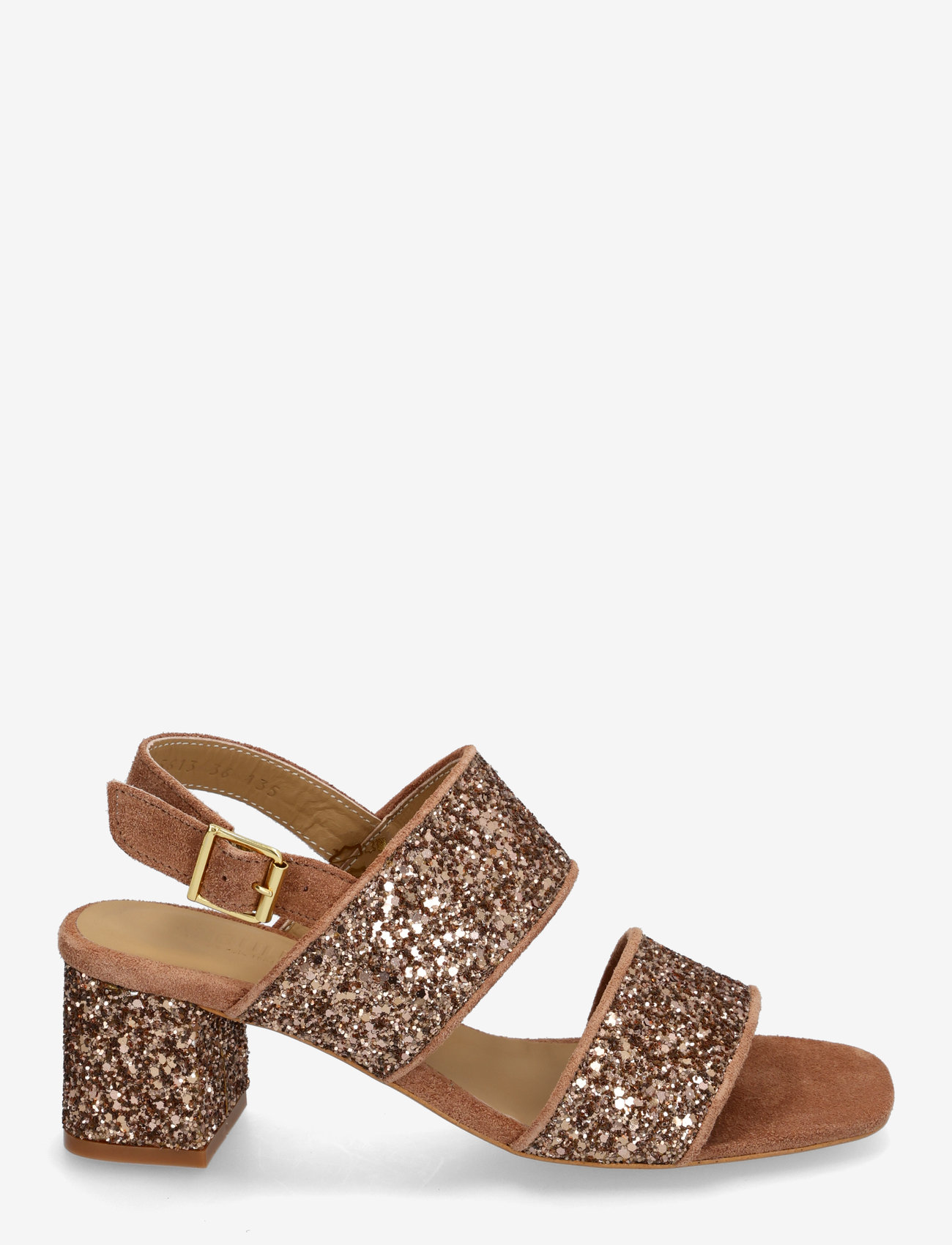 ANGULUS - Sandals - Block heels - sandaletten - 3232/3297 glay/glay glitter - 1