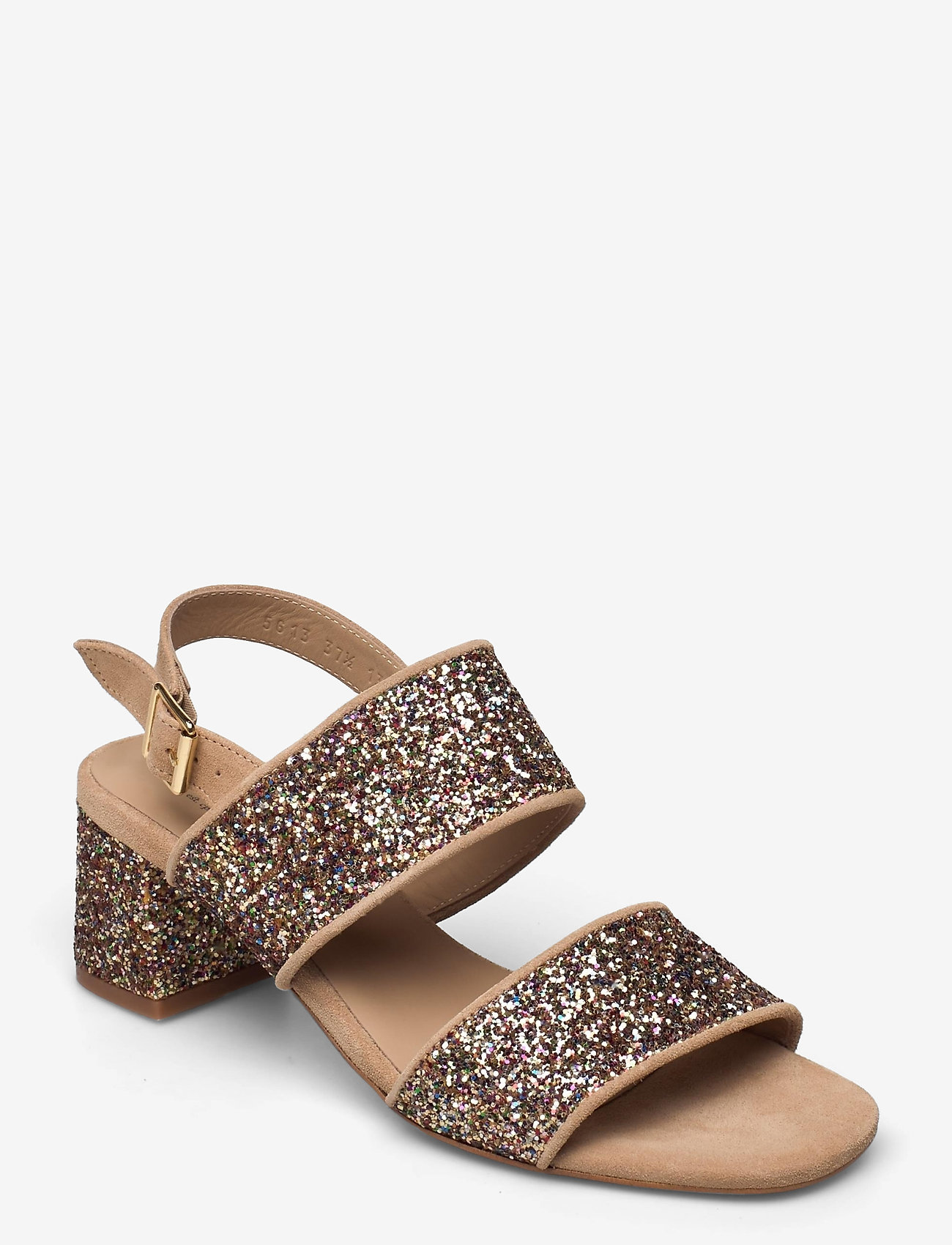 ANGULUS - Sandals - Block heels - sandaletter - 1149/2488 sand/multi glitter - 0
