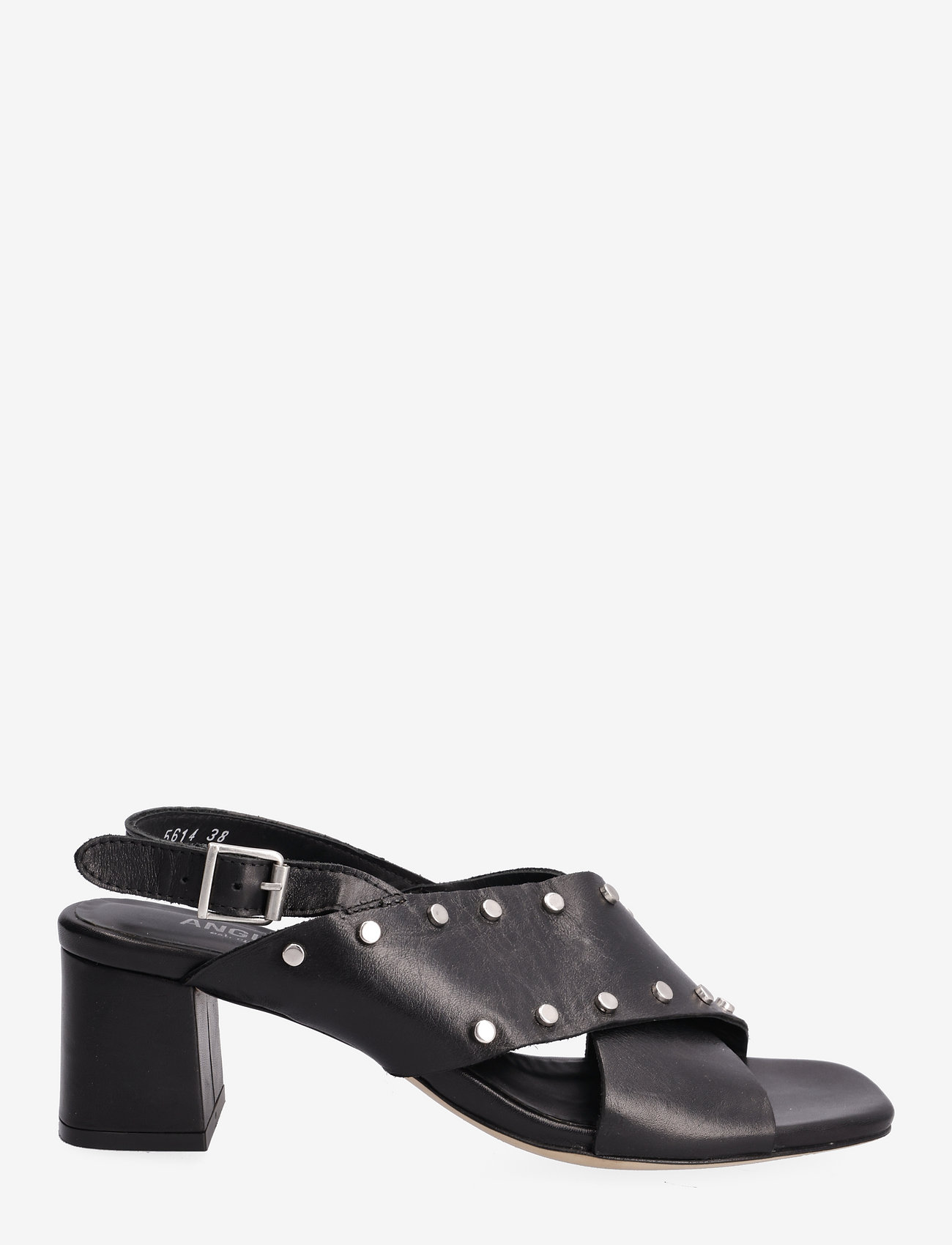 ANGULUS - Sandals - Block heels - 1604 black - 1