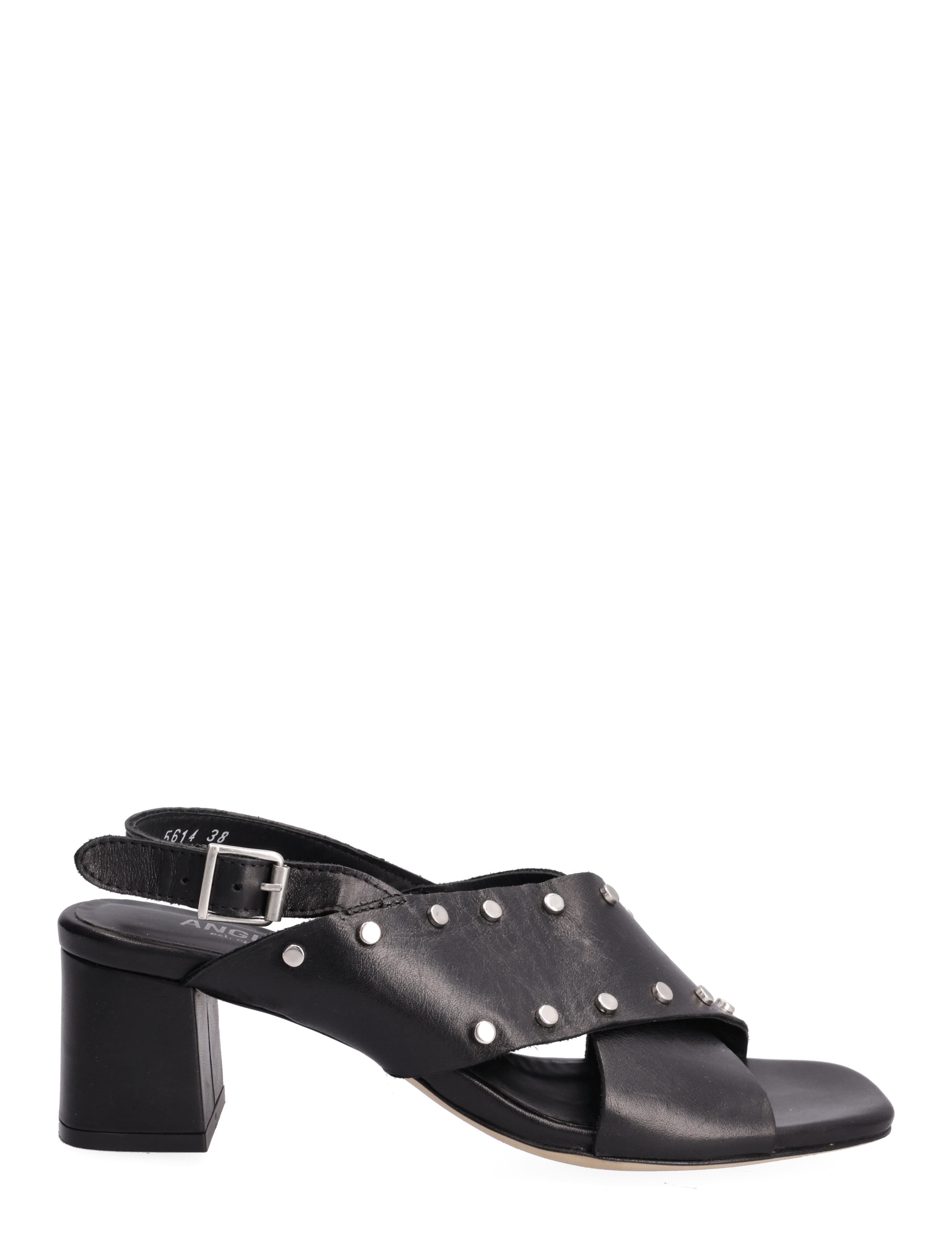 ANGULUS - Sandals - Block heels - 1604 black - 1