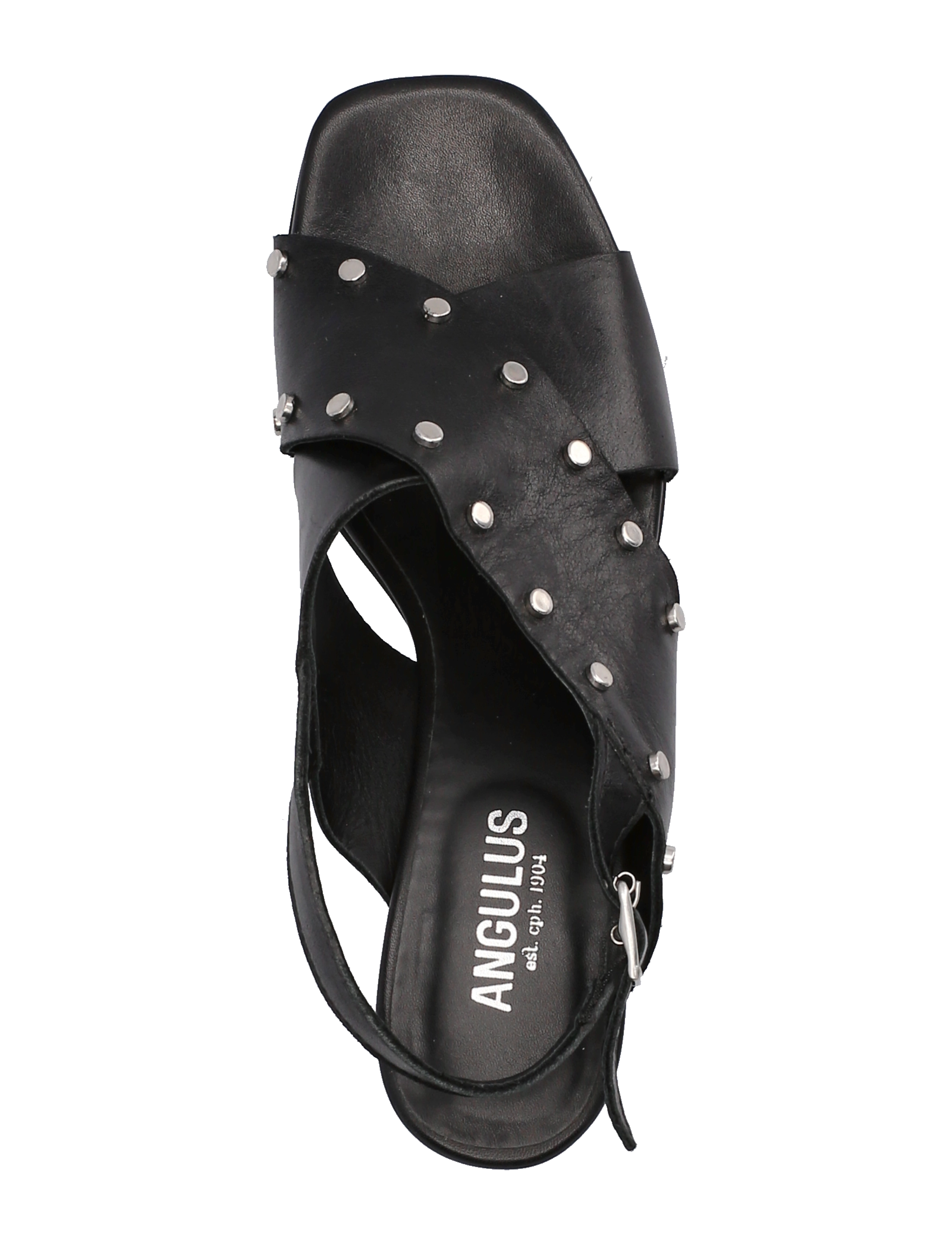 ANGULUS - Sandals - Block heels - 1604 black - 3