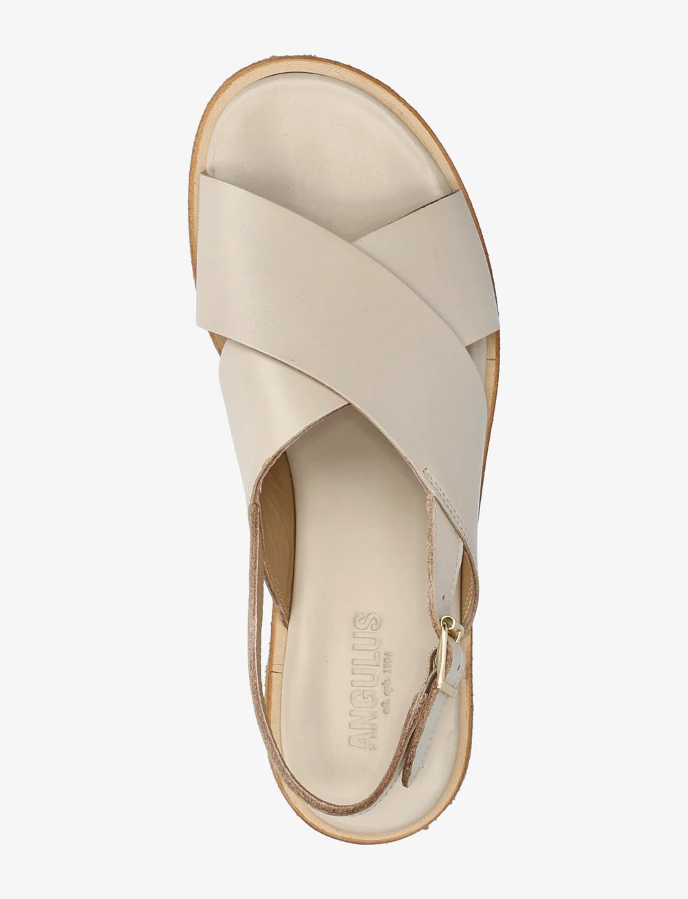 ANGULUS - Sandals - flat - open toe - op - flade sandaler - 2816 beige - 3