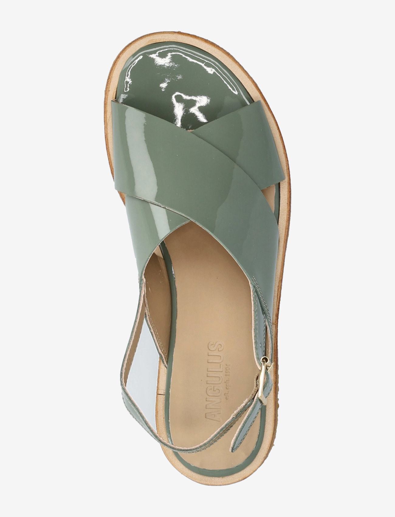 ANGULUS - Sandals - flat  - open toe - op - flache sandalen - 3626 sage green - 3
