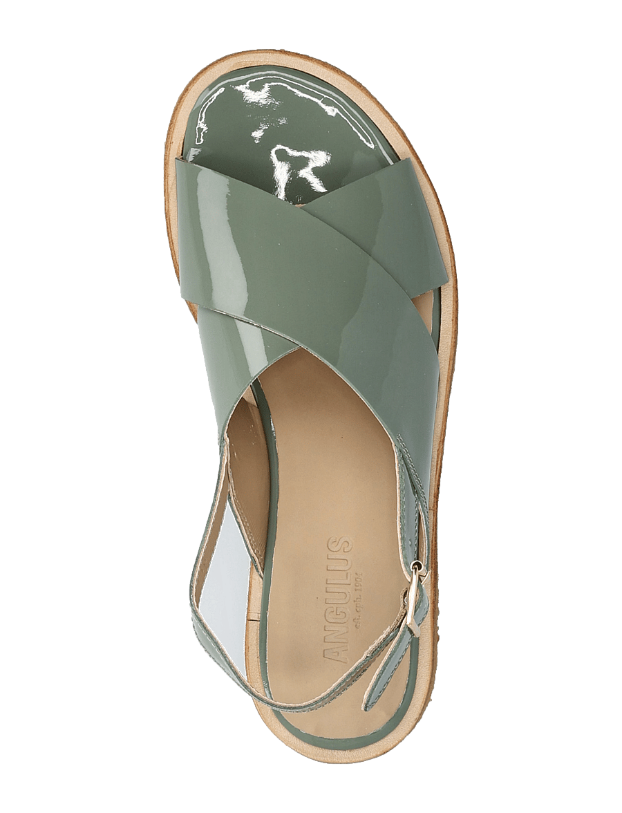 ANGULUS - Sandals - flat - open toe - op - 3626 sage green - 3