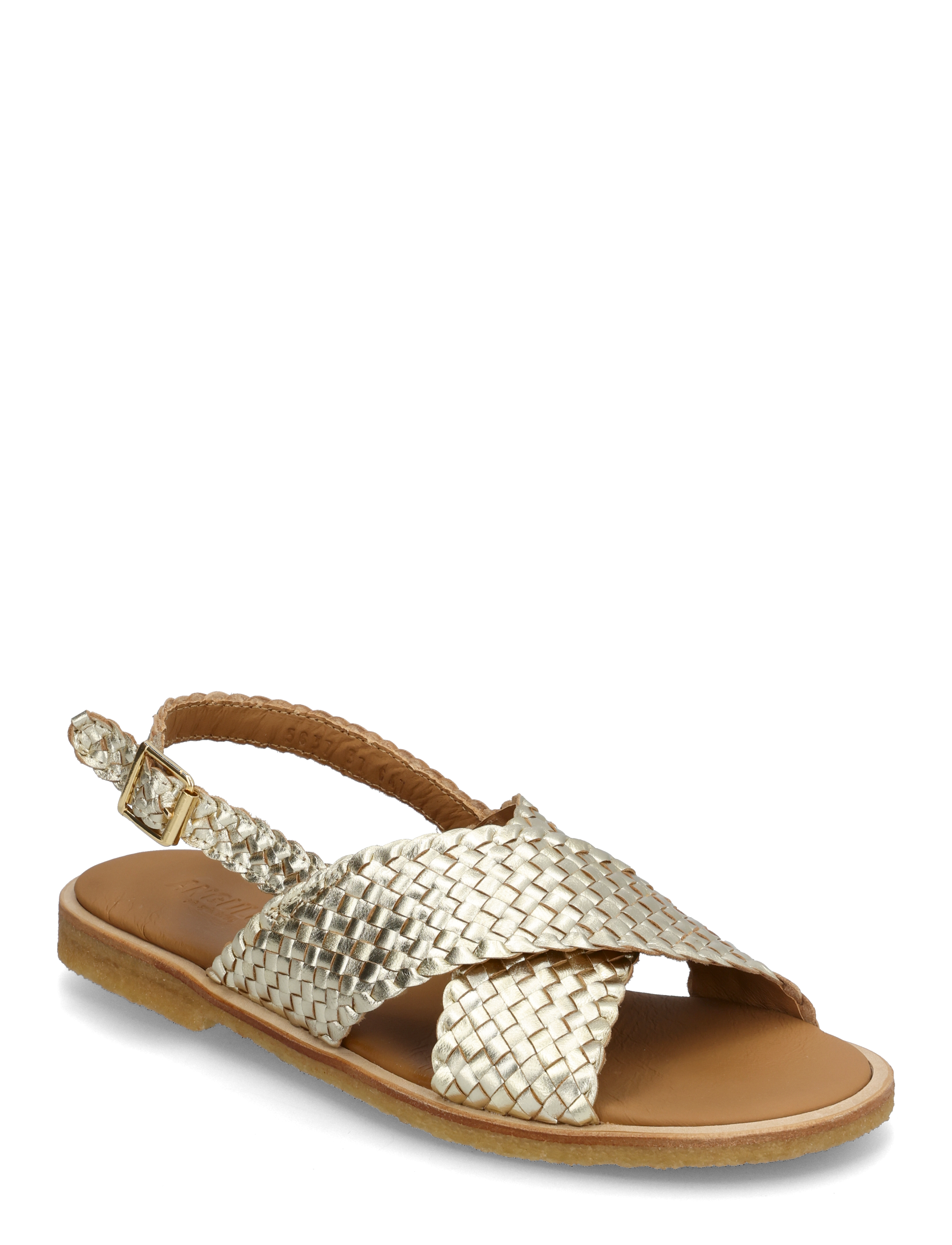 ANGULUS Sandals Flat Open Toe Op, 38, Sandals, Gold - Flat, Frauen