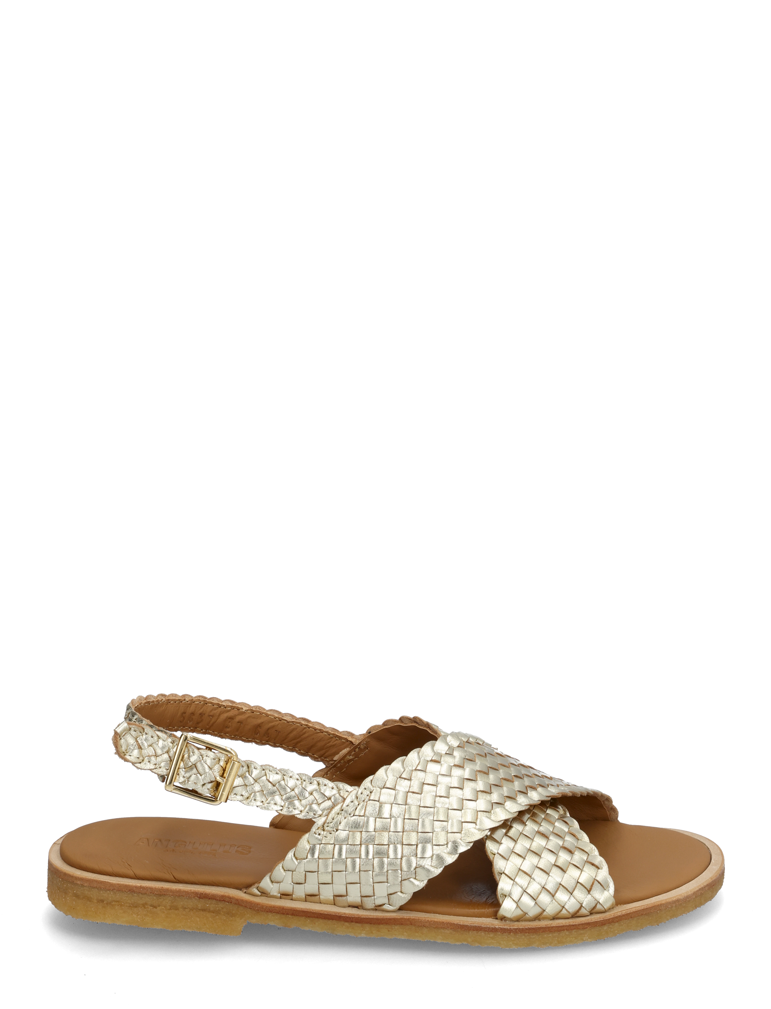 ANGULUS - Sandals - flat  - open toe - op - platta sandaler - 3612 gold braid - 1