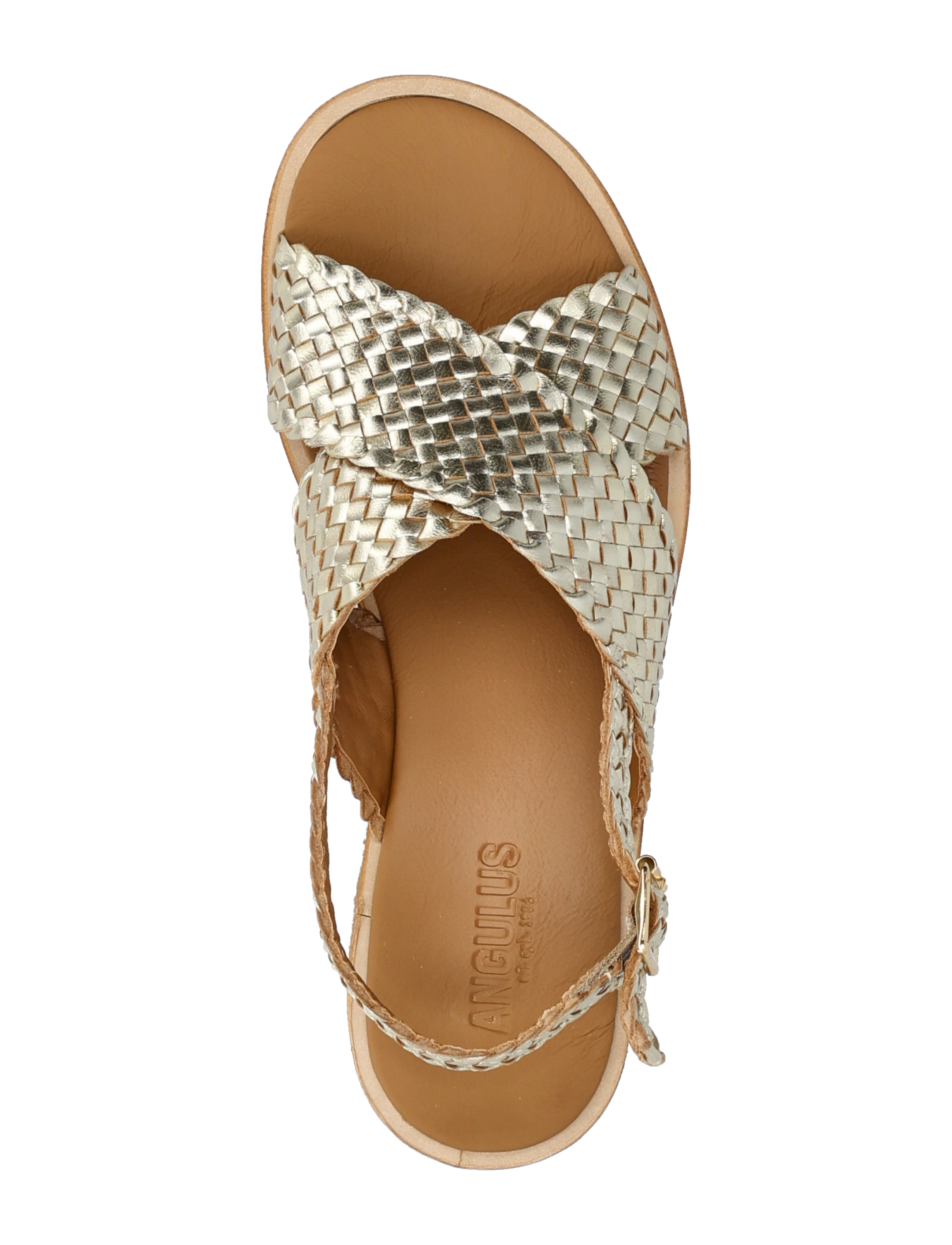 ANGULUS - Sandals - flat  - open toe - op - flat sandals - 3612 gold braid - 3