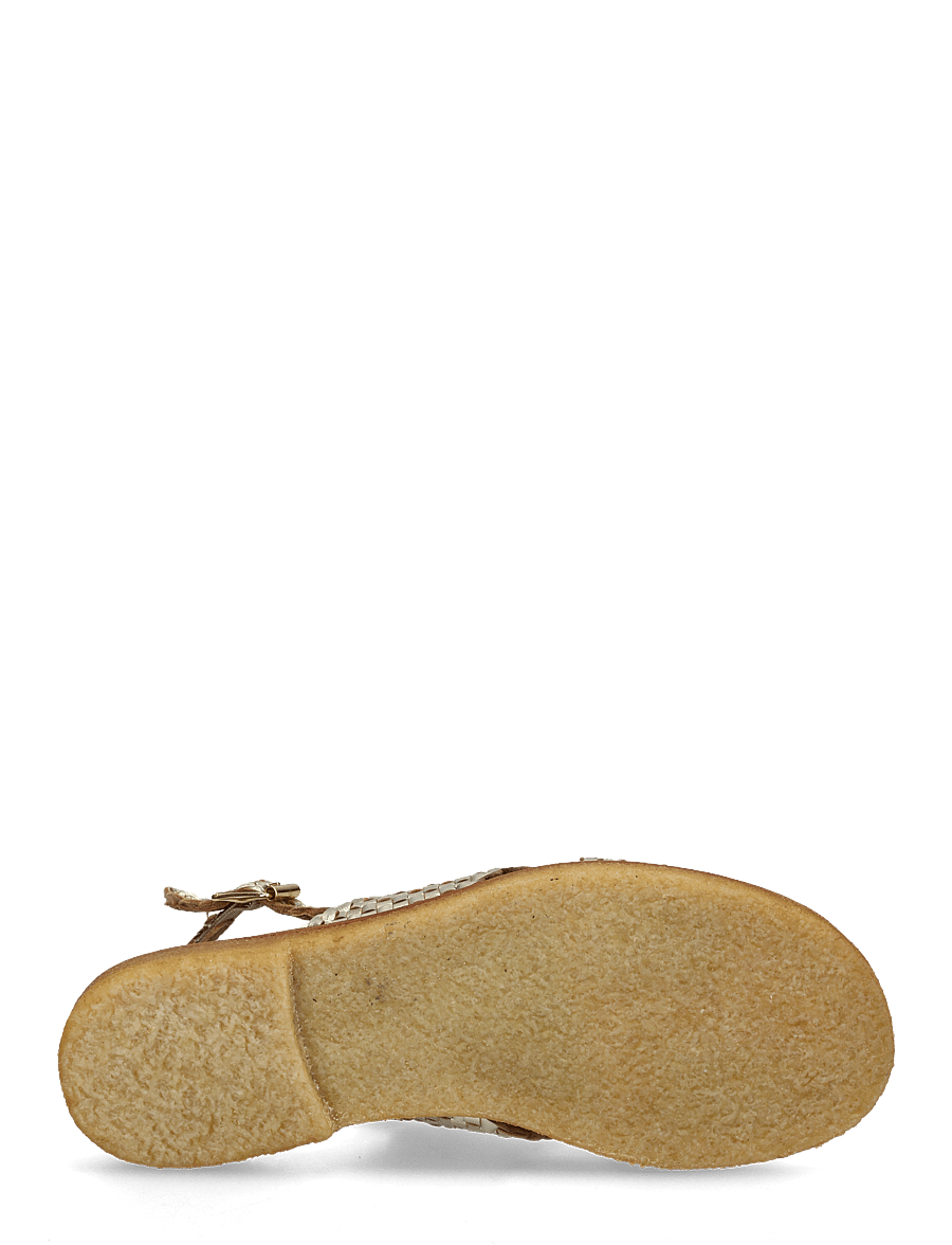 ANGULUS - Sandals - flat - open toe - op - flat sandals - 3612 gold braid - 4