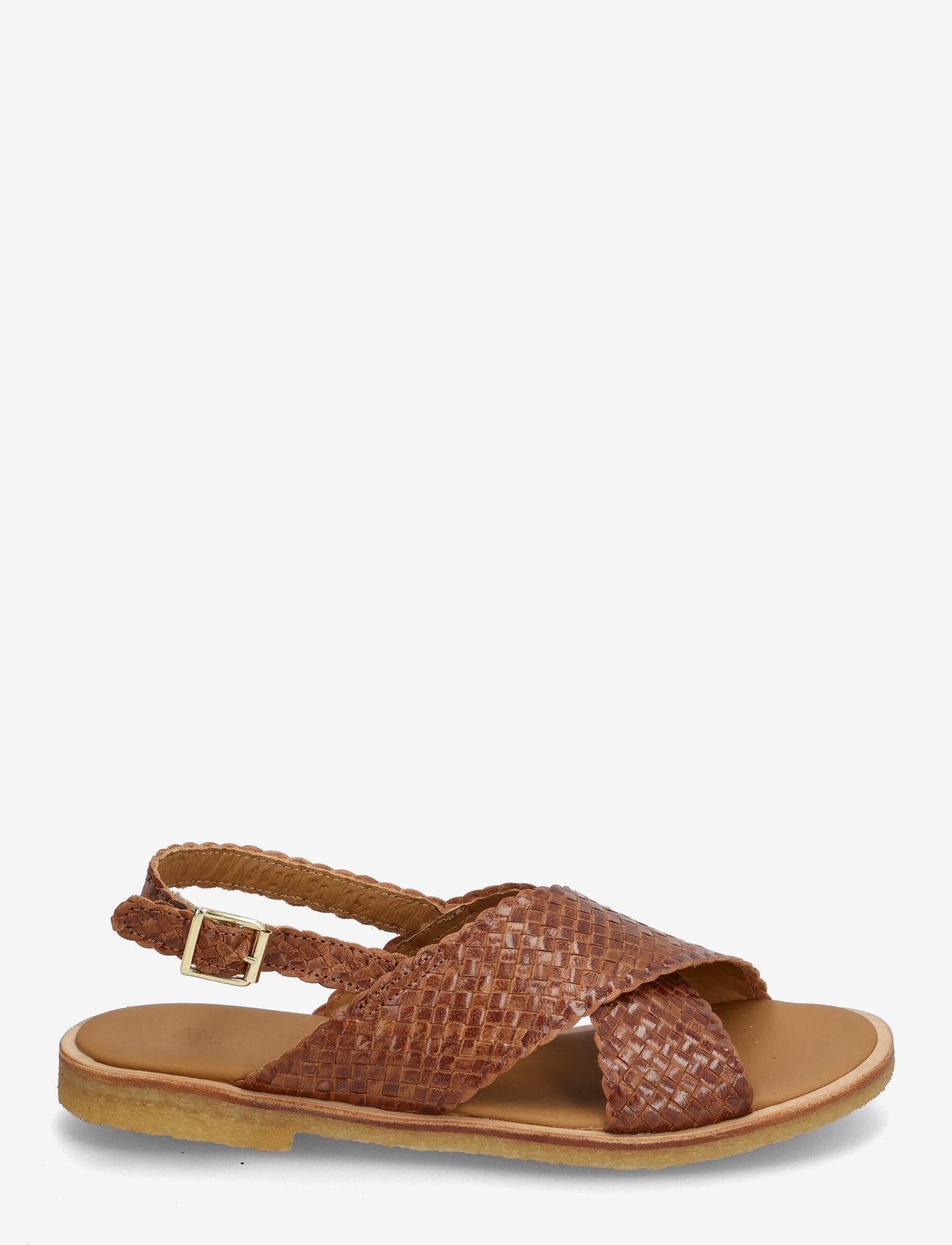 ANGULUS - Sandals - flat  - open toe - op - flat sandals - 3614 tan braid - 1