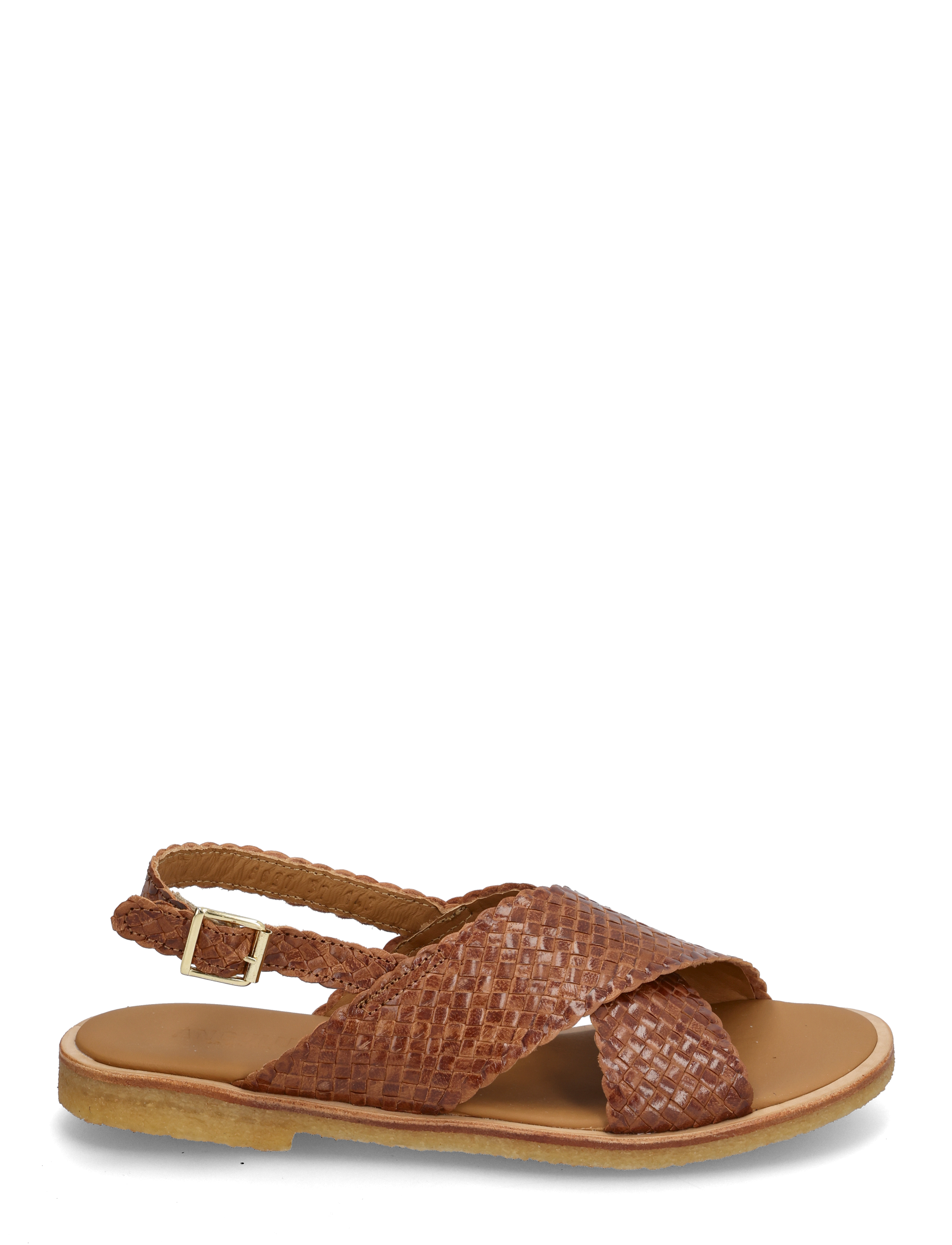 ANGULUS - Sandals - flat  - open toe - op - platta sandaler - 3614 tan braid - 1