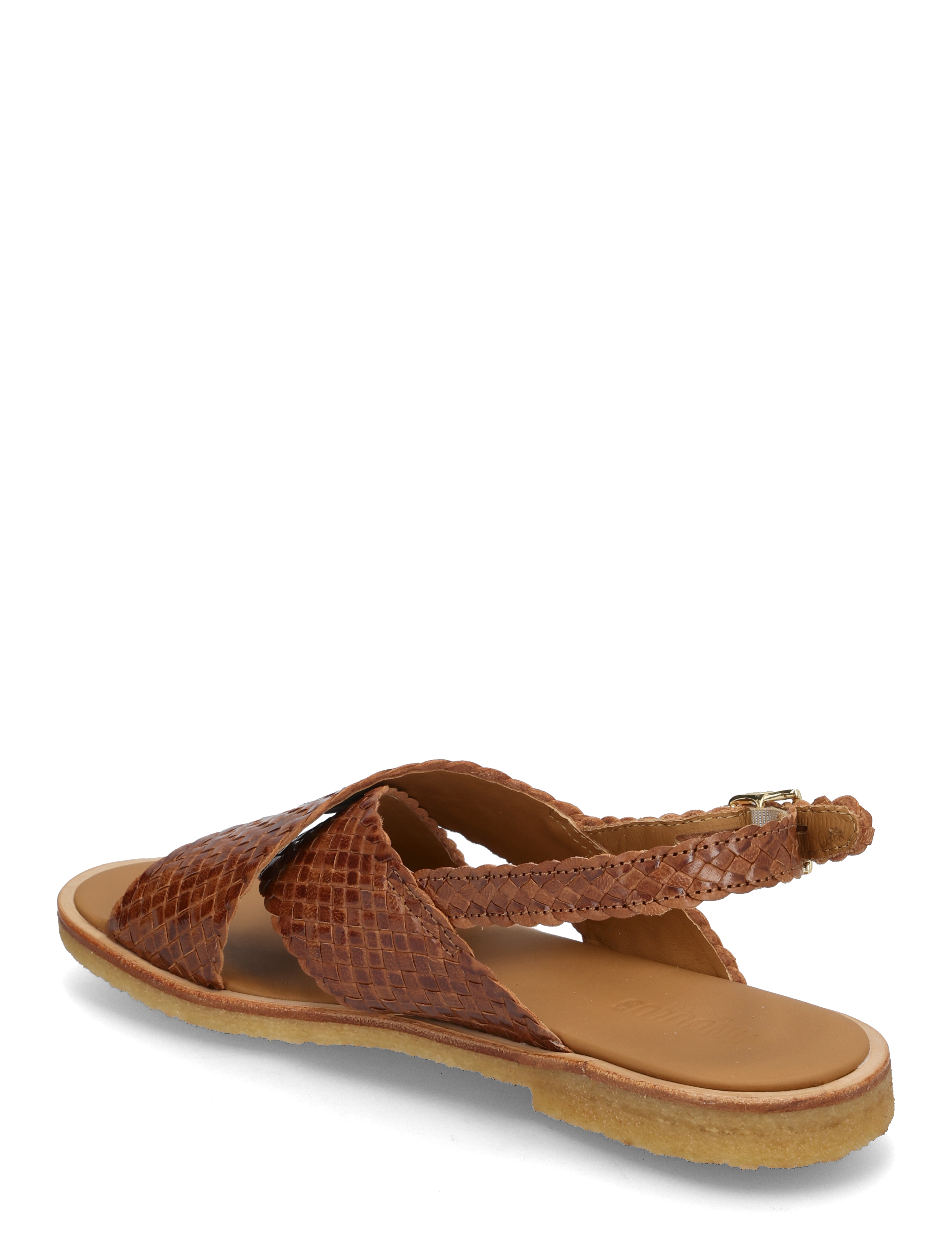 ANGULUS - Sandals - flat  - open toe - op - platta sandaler - 3614 tan braid - 2