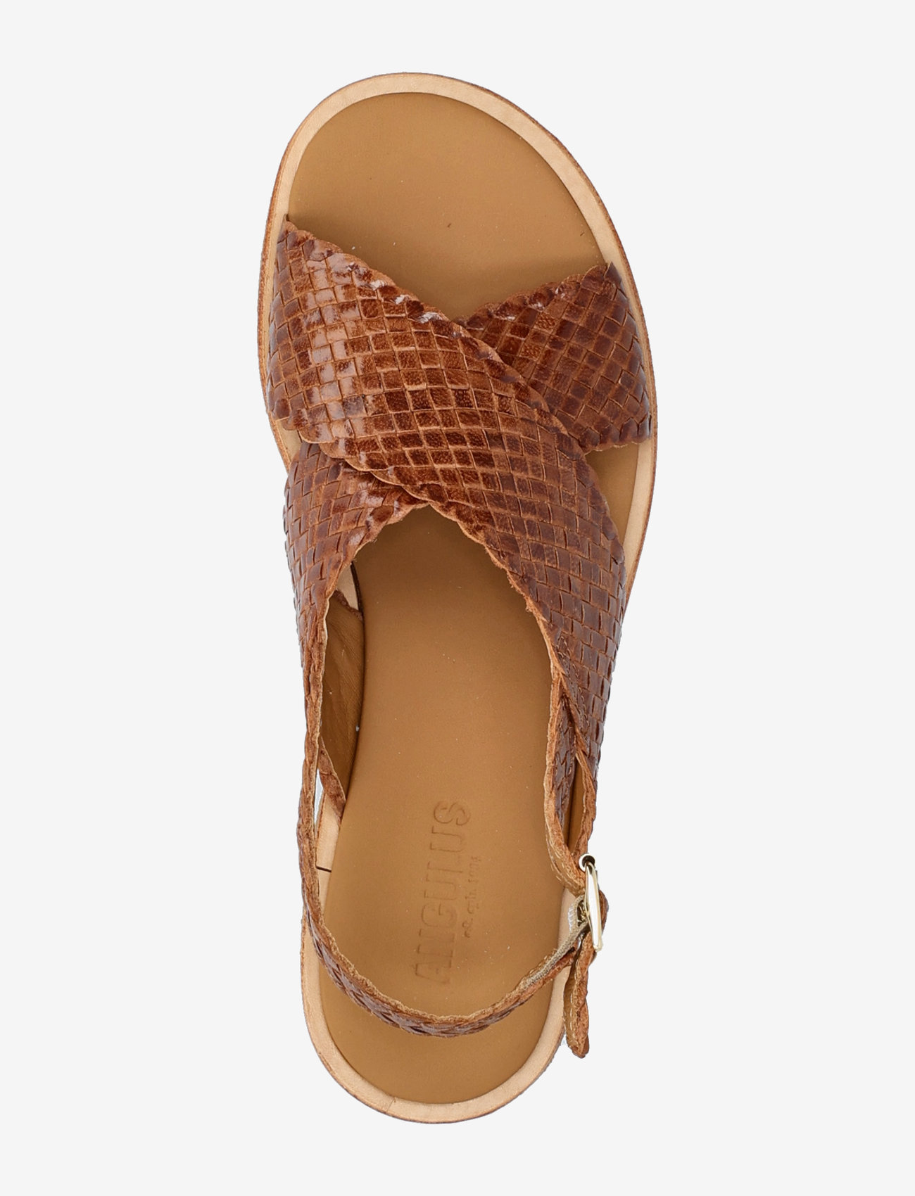 ANGULUS - Sandals - flat  - open toe - op - flat sandals - 3614 tan braid - 3