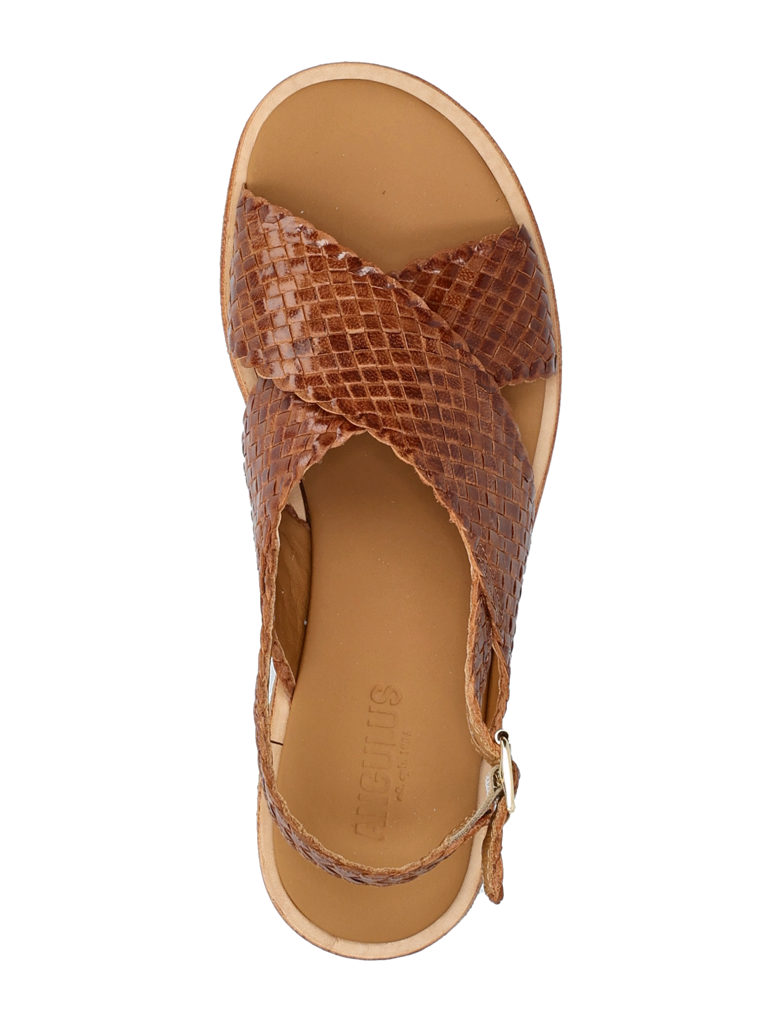 ANGULUS - Sandals - flat  - open toe - op - platta sandaler - 3614 tan braid - 3