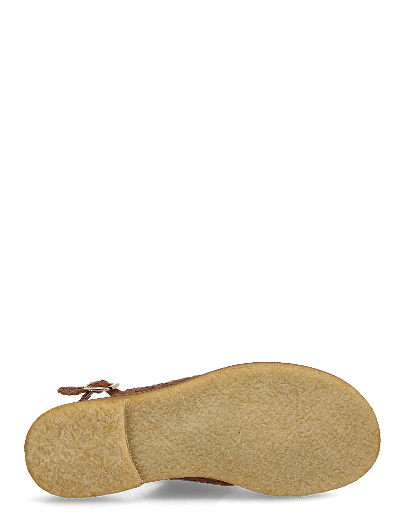 ANGULUS - Sandals - flat - open toe - op - lygiapadės basutės - 3614 tan braid - 4