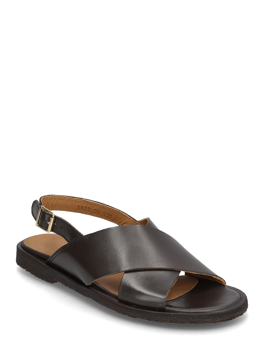 ANGULUS - Sandals - flat - open toe - op - flat sandals - 3639 dark brown - 1