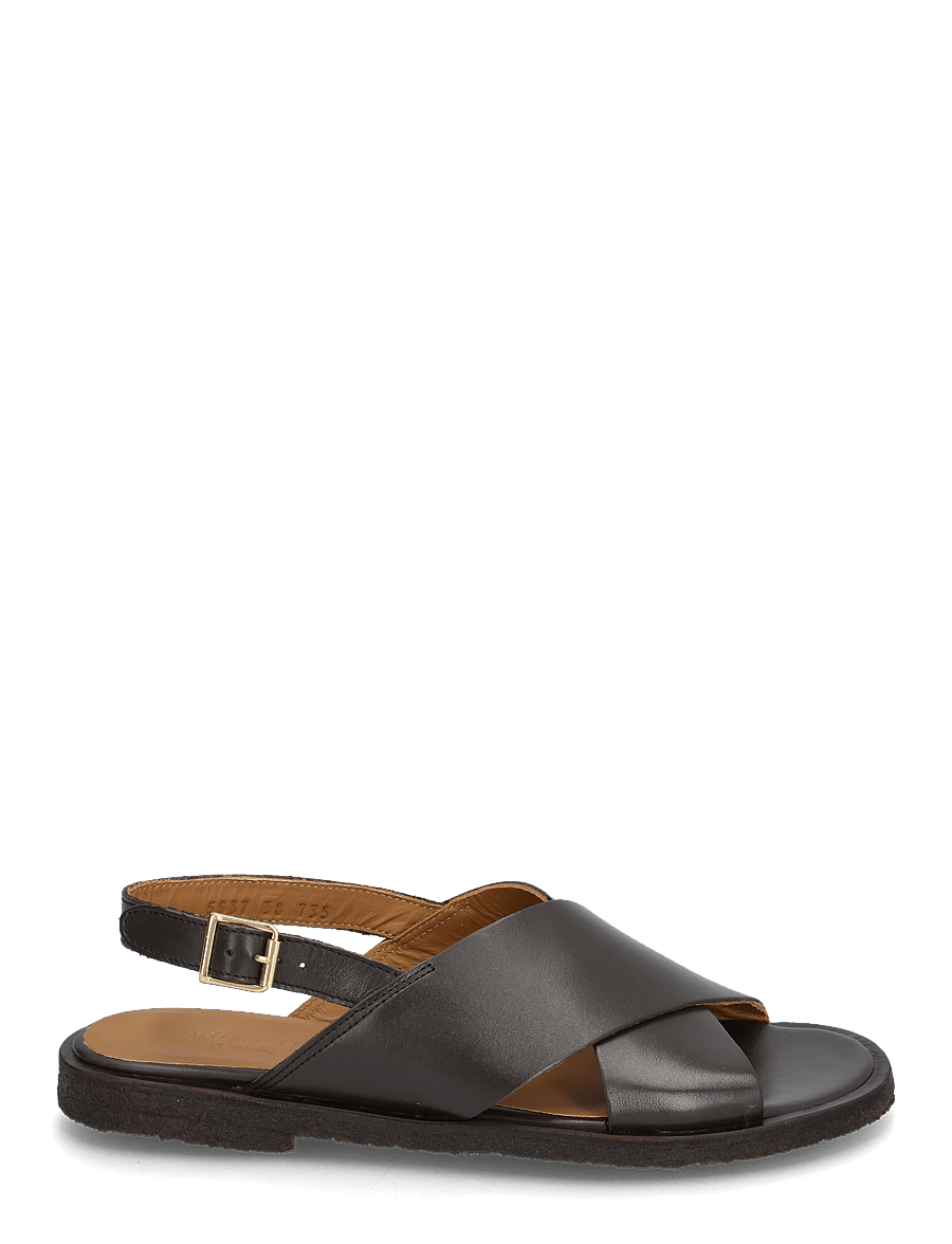ANGULUS - Sandals - flat - open toe - op - flat sandals - 3639 dark brown - 2
