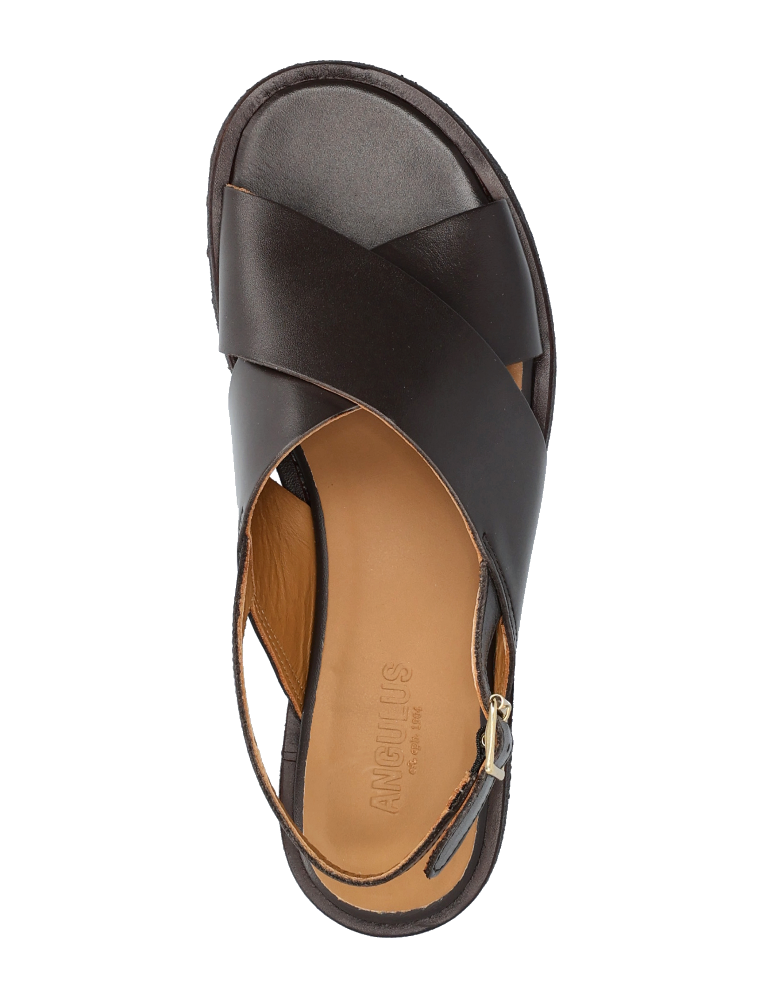 ANGULUS - Sandals - flat  - open toe - op - 3639 dark brown - 4