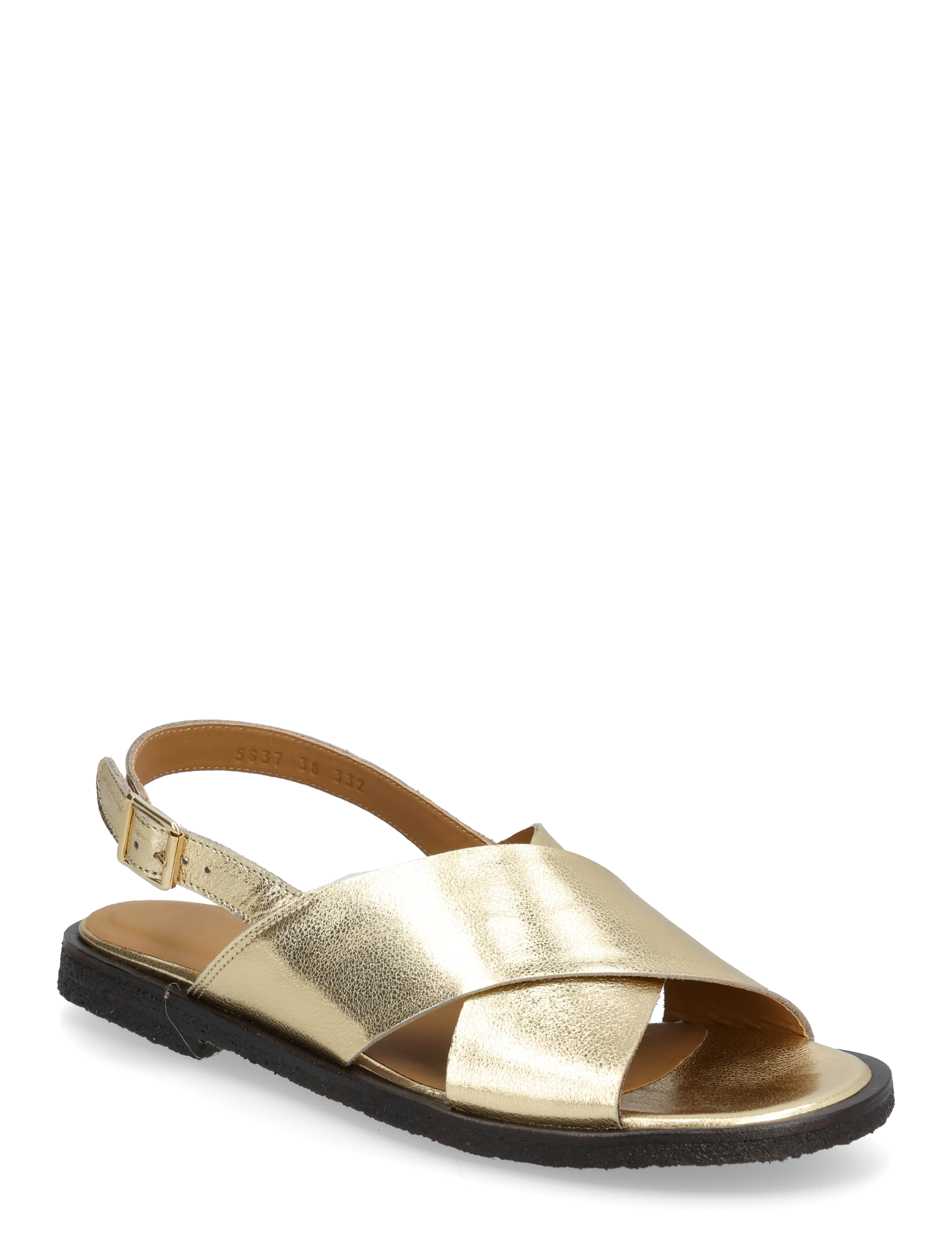 ANGULUS Sandals Flat Open Toe Op, 38.5, Sandals, Gold - Flat, Frauen
