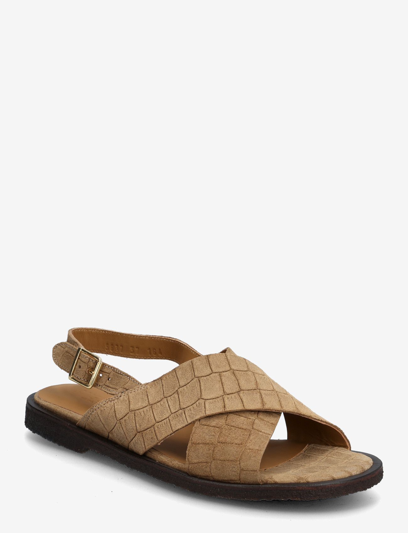 ANGULUS - Sandals - flat  - open toe - op - flade sandaler - 4639 dessert croco - 0